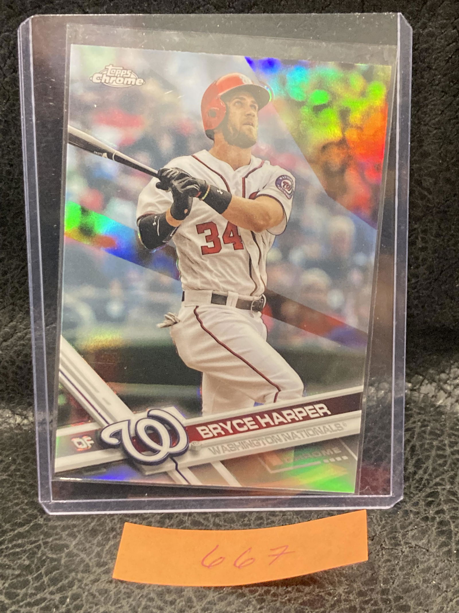 Bryce Harper 2017 Topps Chrome Prism Refractor #48 Nationals (1 of 2)