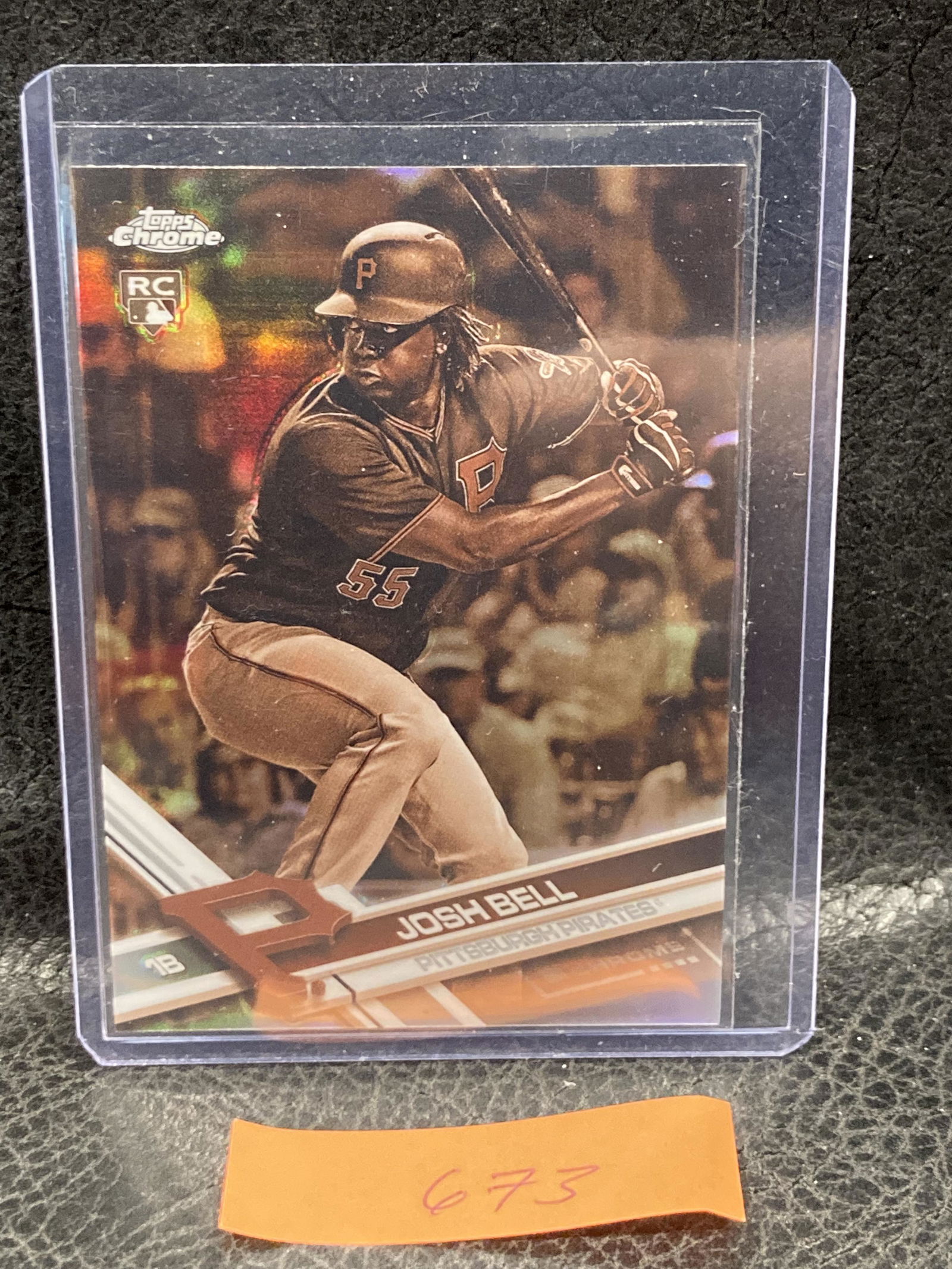 Josh Bell 2017 Topps Chrome #158 SEPIA refractor rookie card Pirates Nationals (1 of 2)
