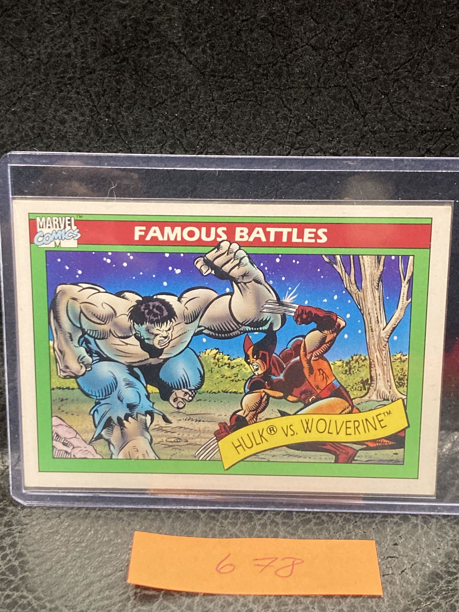 Hulk vs Wolverine 1990 Impel Marvel Universe Series 1 #113 Trading Card (1 of 2)