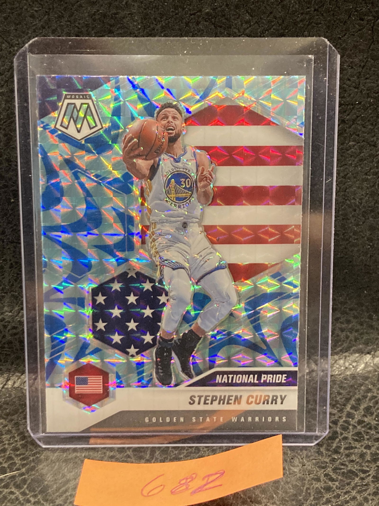 Stephen Curry 2020 Mosaic Blue Reactive Prizm #249 National Pride (1 of 2)