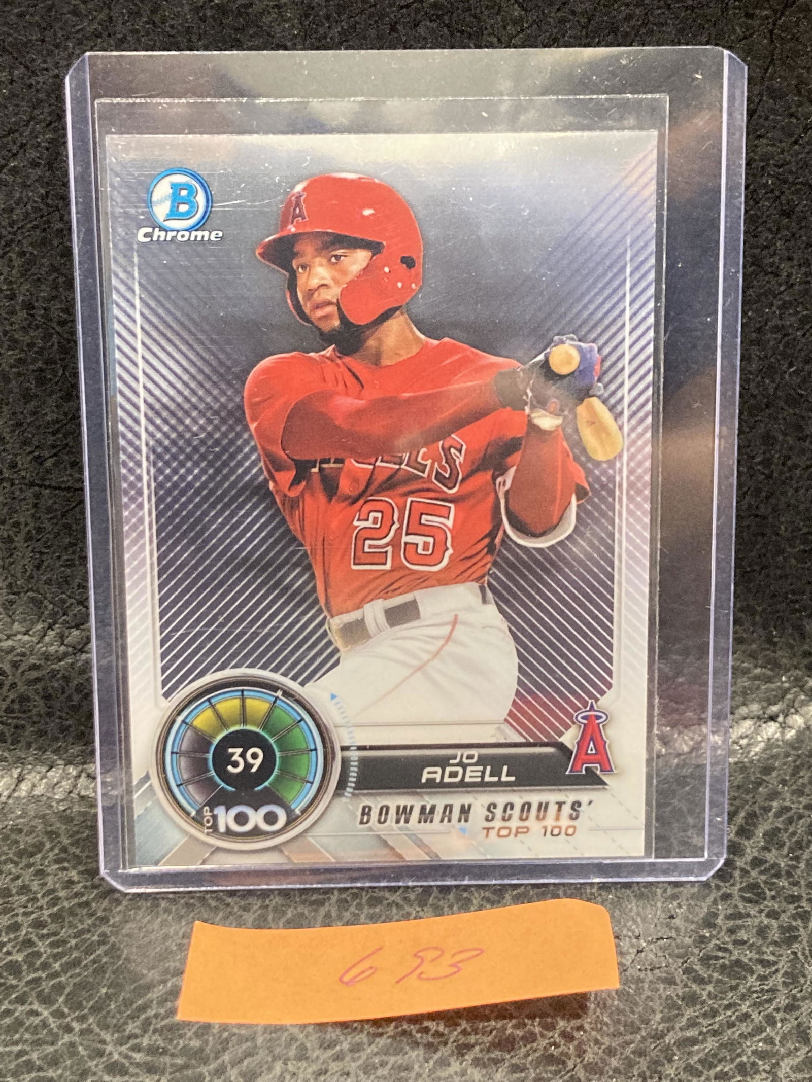 Jo Adell 2018 Bowman Chrome Scouts Top 100 Prospects Rc (1 of 2)