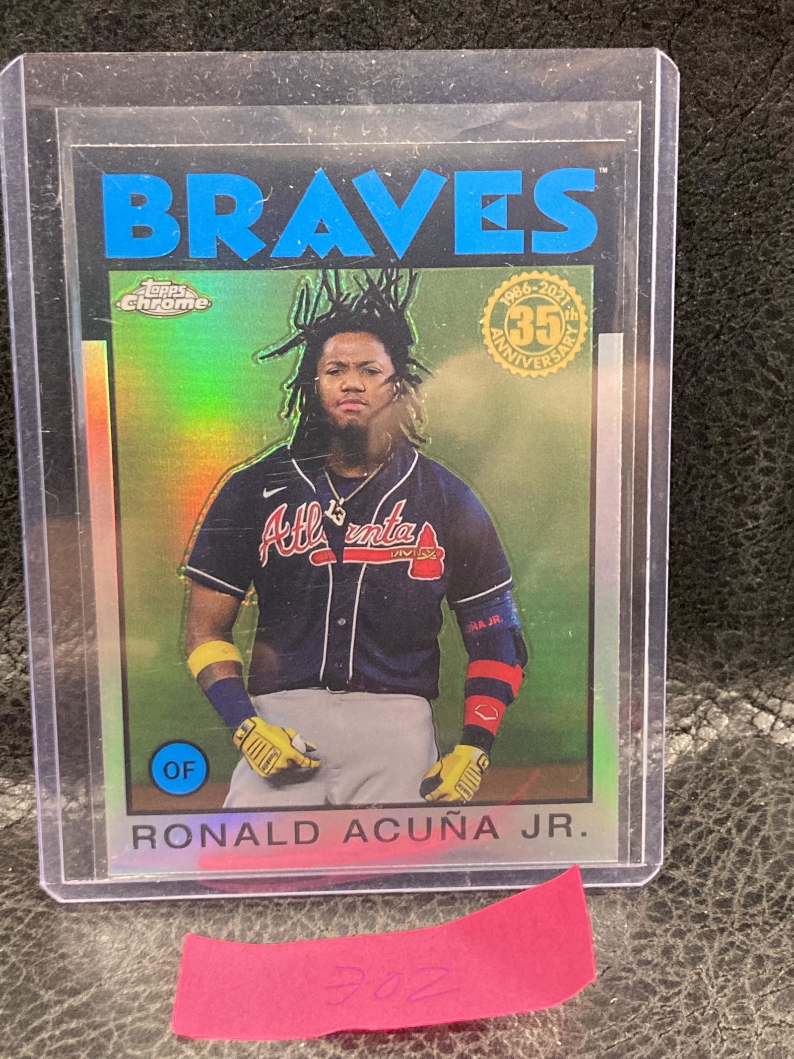 Ronald Acuna Jr. 2021 Topps Chrome 1986 35th Anniversary #86BC-3 Atlanta Braves (1 of 2)