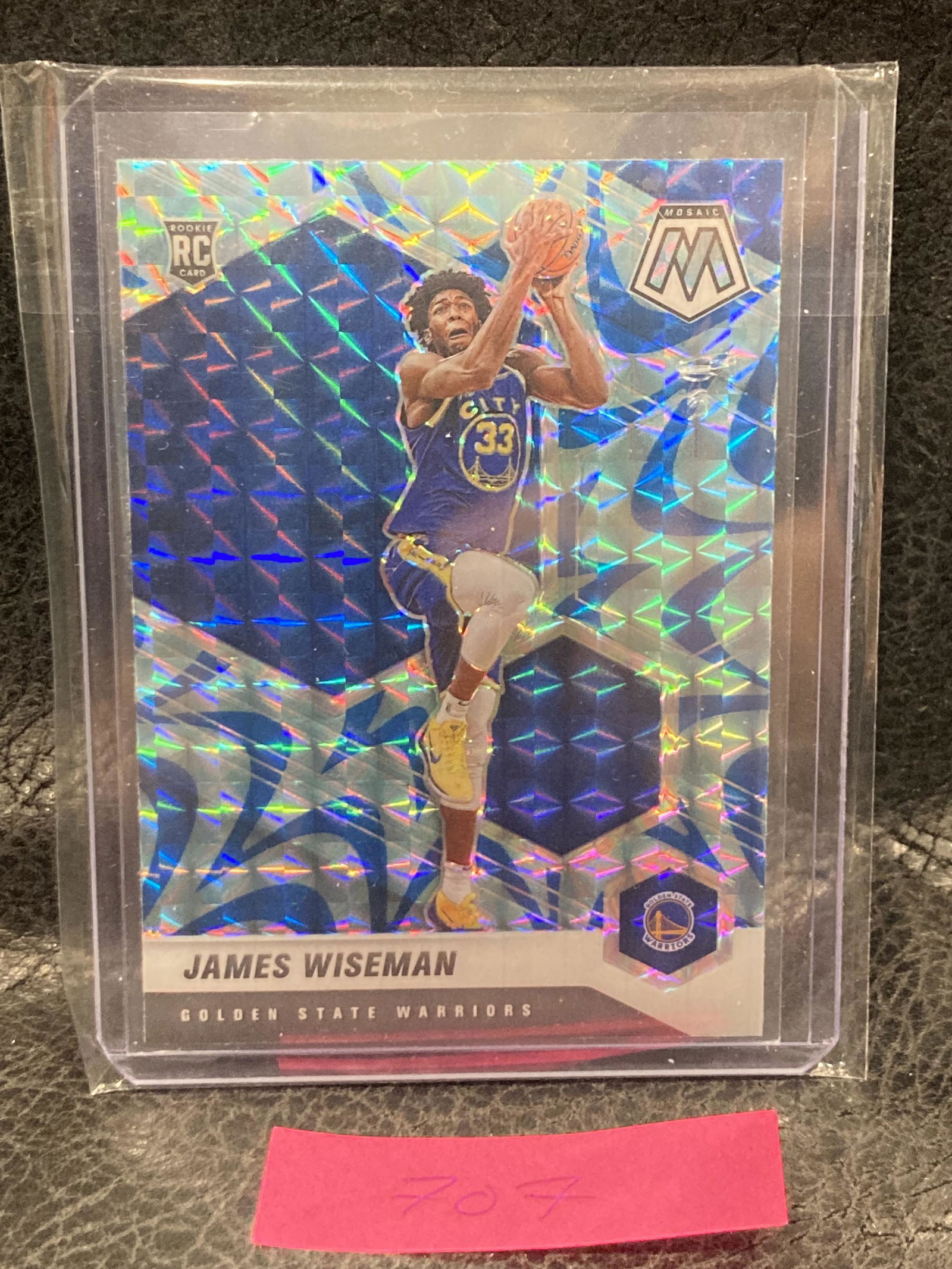 James Wiseman 2020-21 Mosaic Rc Blue Prizm Reactive #205 Warriors Rookie (1 of 2)