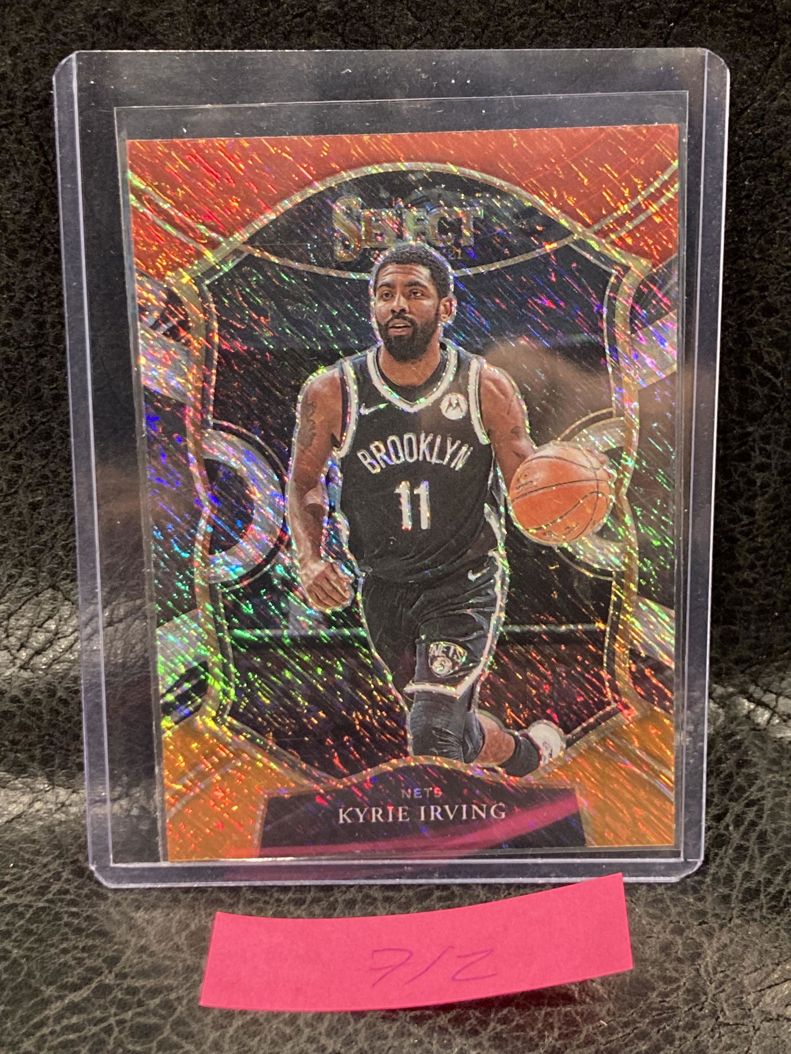 Kyrie Irving 2020-21 Select Concourse Red White Orange Shimmer Prizm Nets #2 (1 of 2)