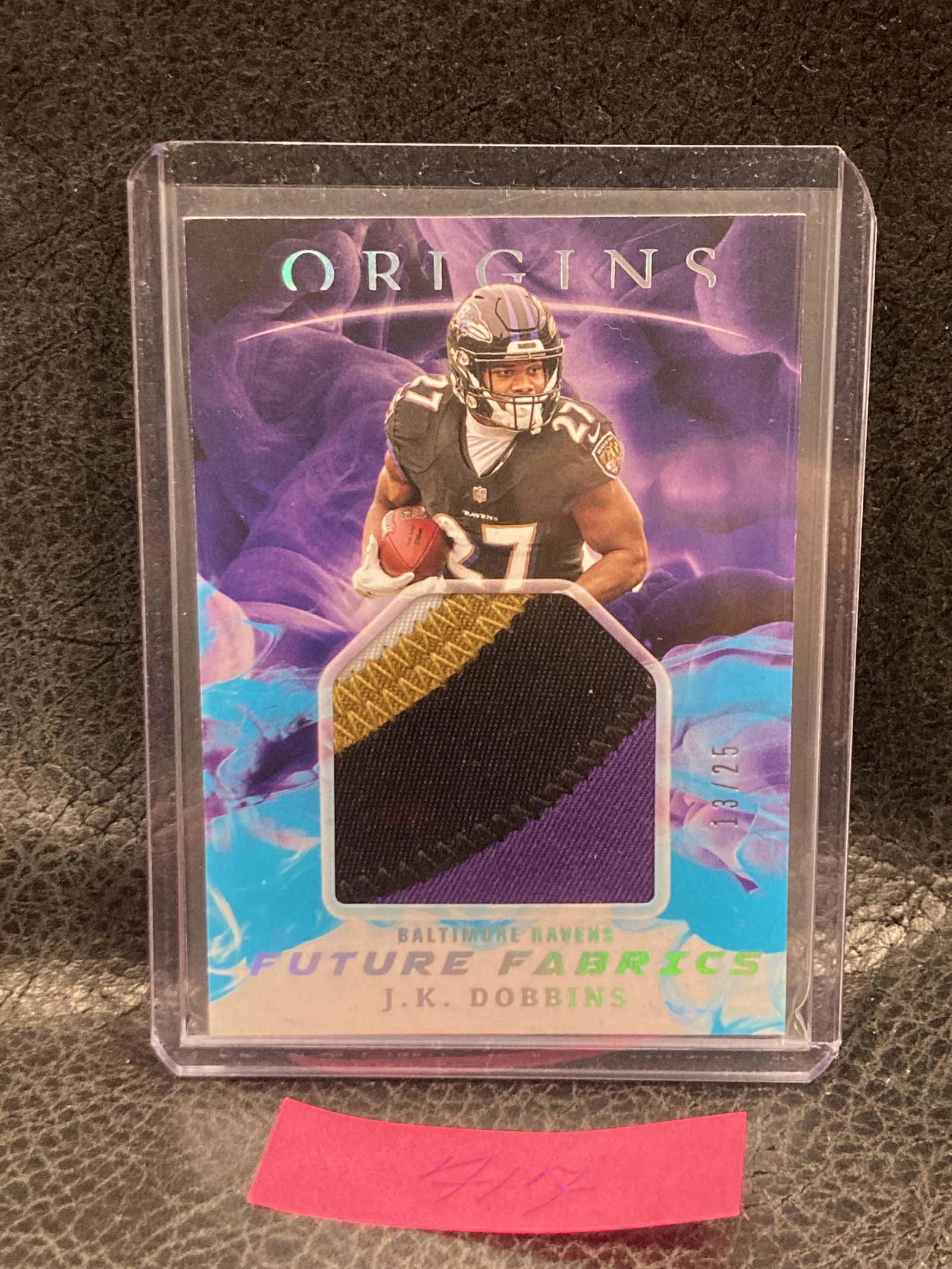 J.K. Dobbins 2021 Panini Origins Future Fabrics Jumbo Jersey Patch #/25 Sp Ravens (1 of 2)
