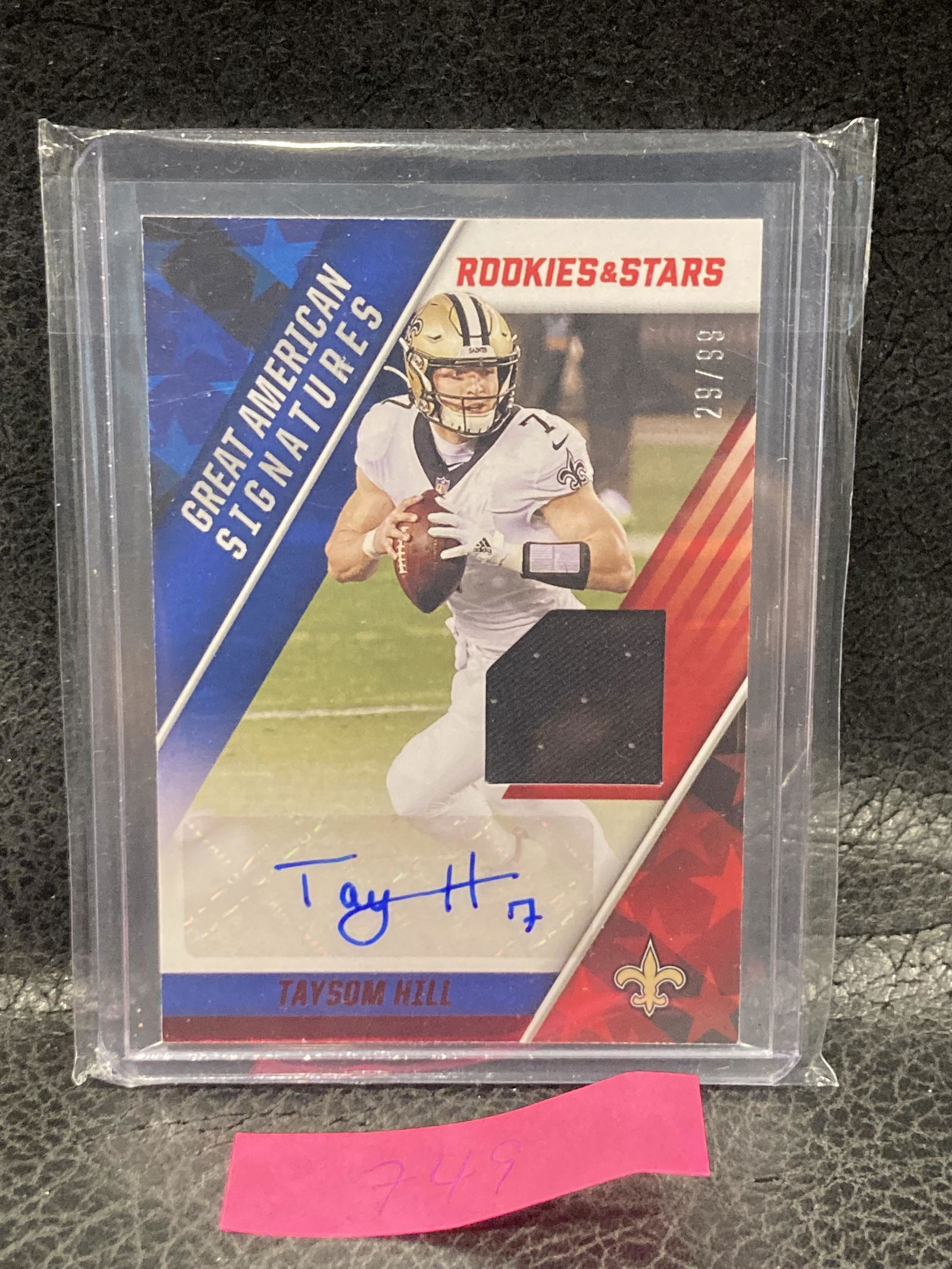 Taysom Hill Auto Jersey /99 2021 Panini Rookies & Stars Great American Signature (1 of 2)
