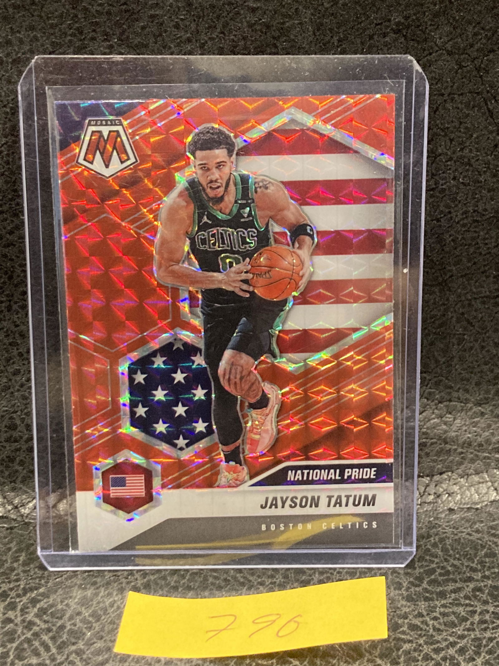 Jayson Tatum 2020-21 Panini Mosaic Red Mosaic National Pride #254 Boston Celtics (1 of 2)