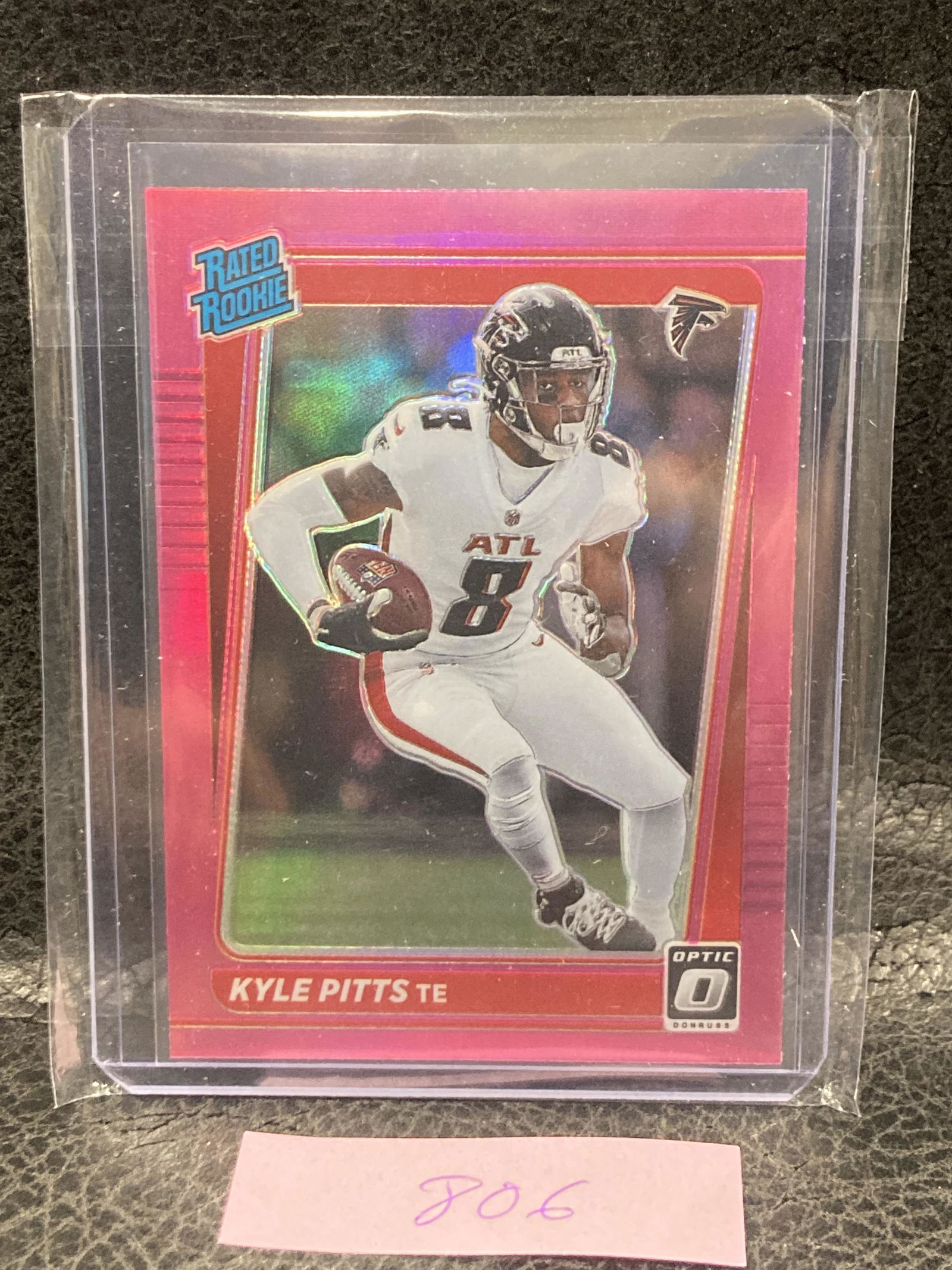 Kyle Pitts 2021-22 Panini Donruss Optic #P-260 Rated Rookie Pink Prizm (1 of 2)