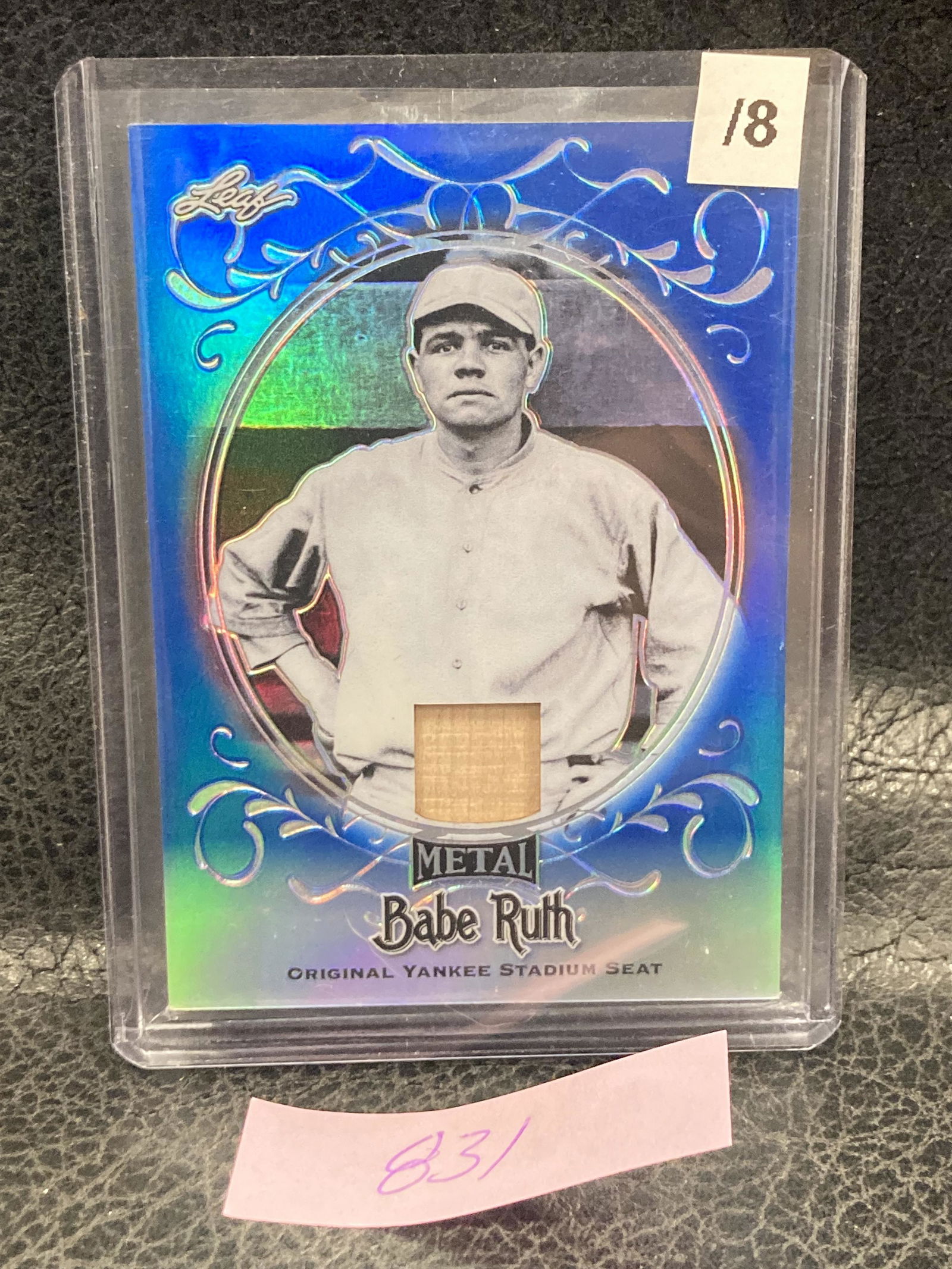 Babe Ruth Leaf Metal 2019 Blue Ys-25 2/8 Original Yankee Stadium Seat (1 of 2)