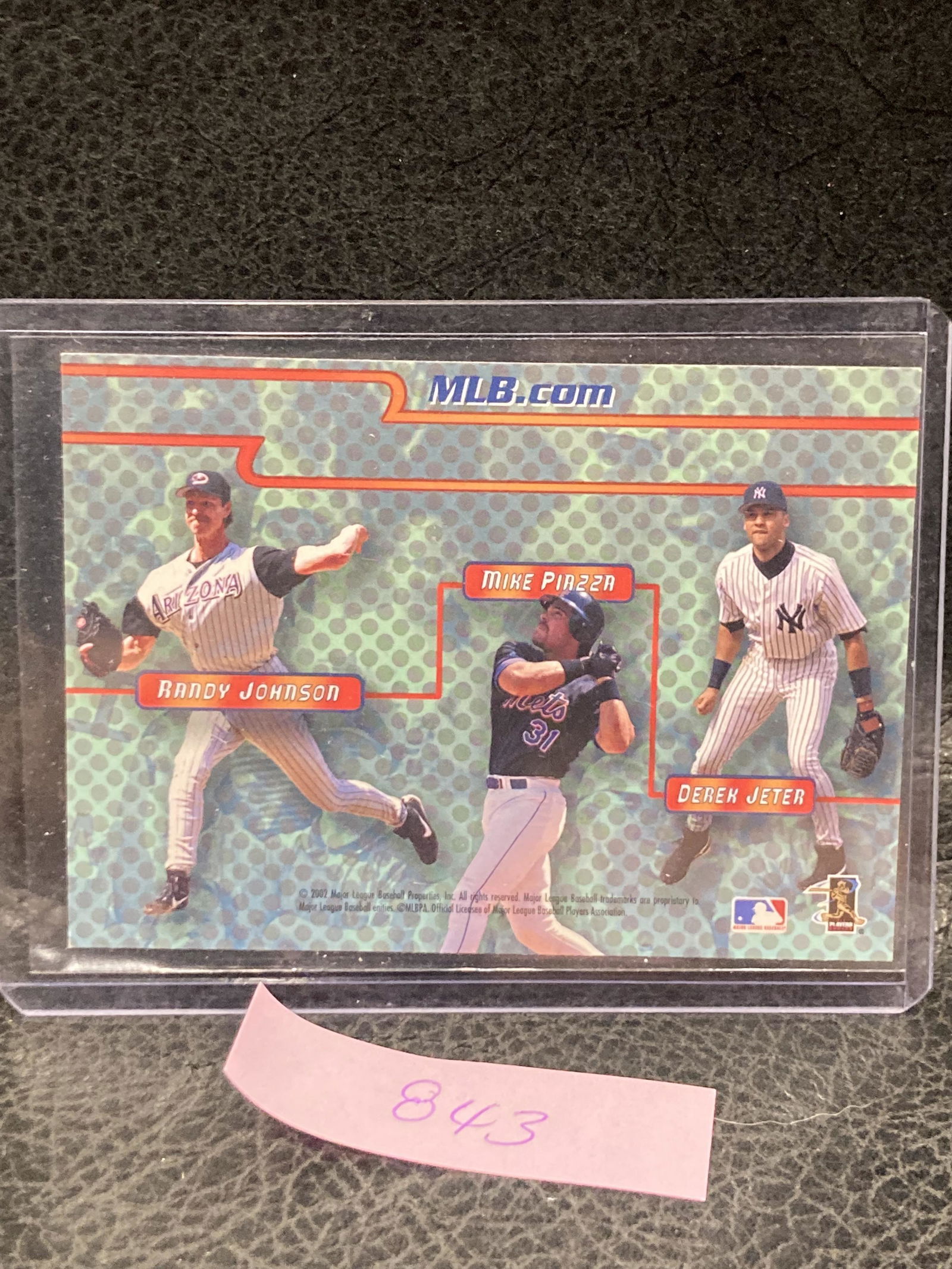 2002 Mlb.Com Information Card #SSMJPJ Sammy Sosa Ichiro Suzuki Pedro Martinez Randy Johnson Mike (1 of 2)
