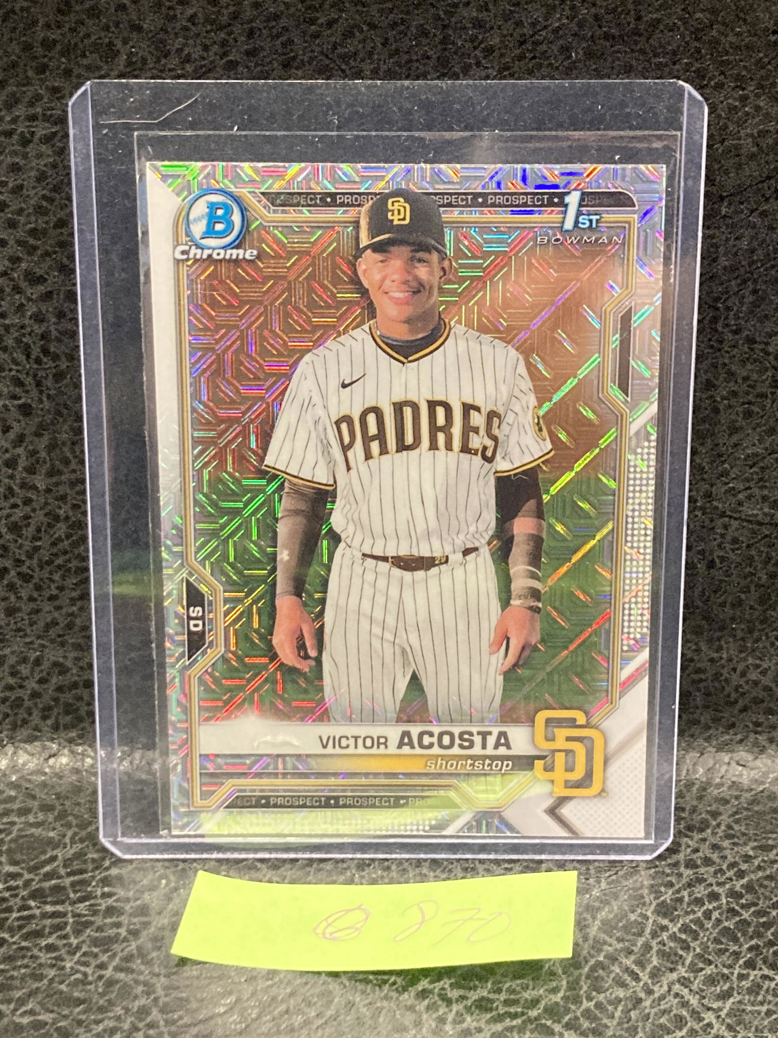 Victor Acosta 2021 Bowman Chrome 1st Mojo Refractor Bcp-151 San Diego Padres (1 of 2)