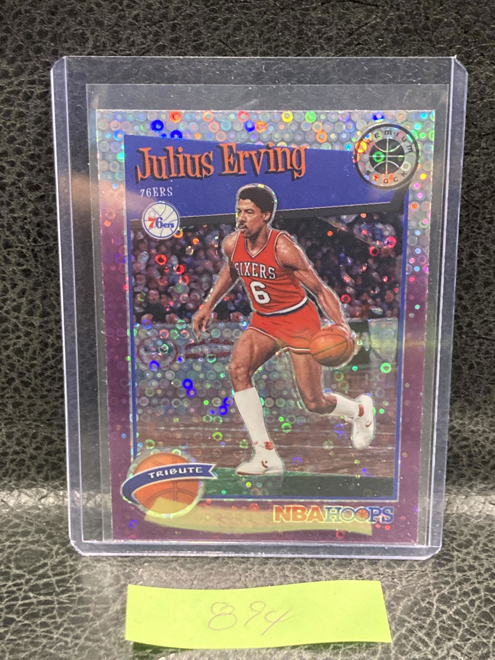 Julius Erving 2019-2020 Nba Hoops Premium Stock Tribute Purple Disco Prizm #293 (1 of 2)