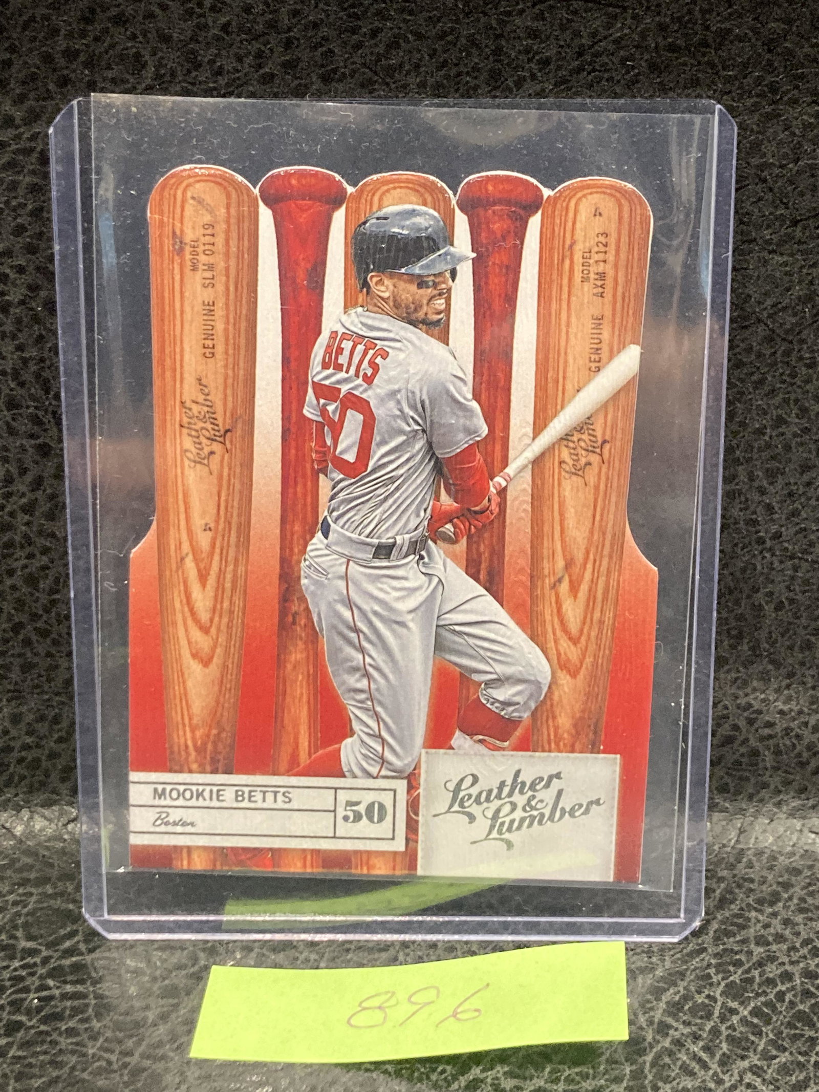 Mookie Betts 2019 Panini Leather And Lumber Die Cut #87 Red Sox: Mookie Betts 2019 Panini Leather And Lumber Die Cut #87 Red Sox