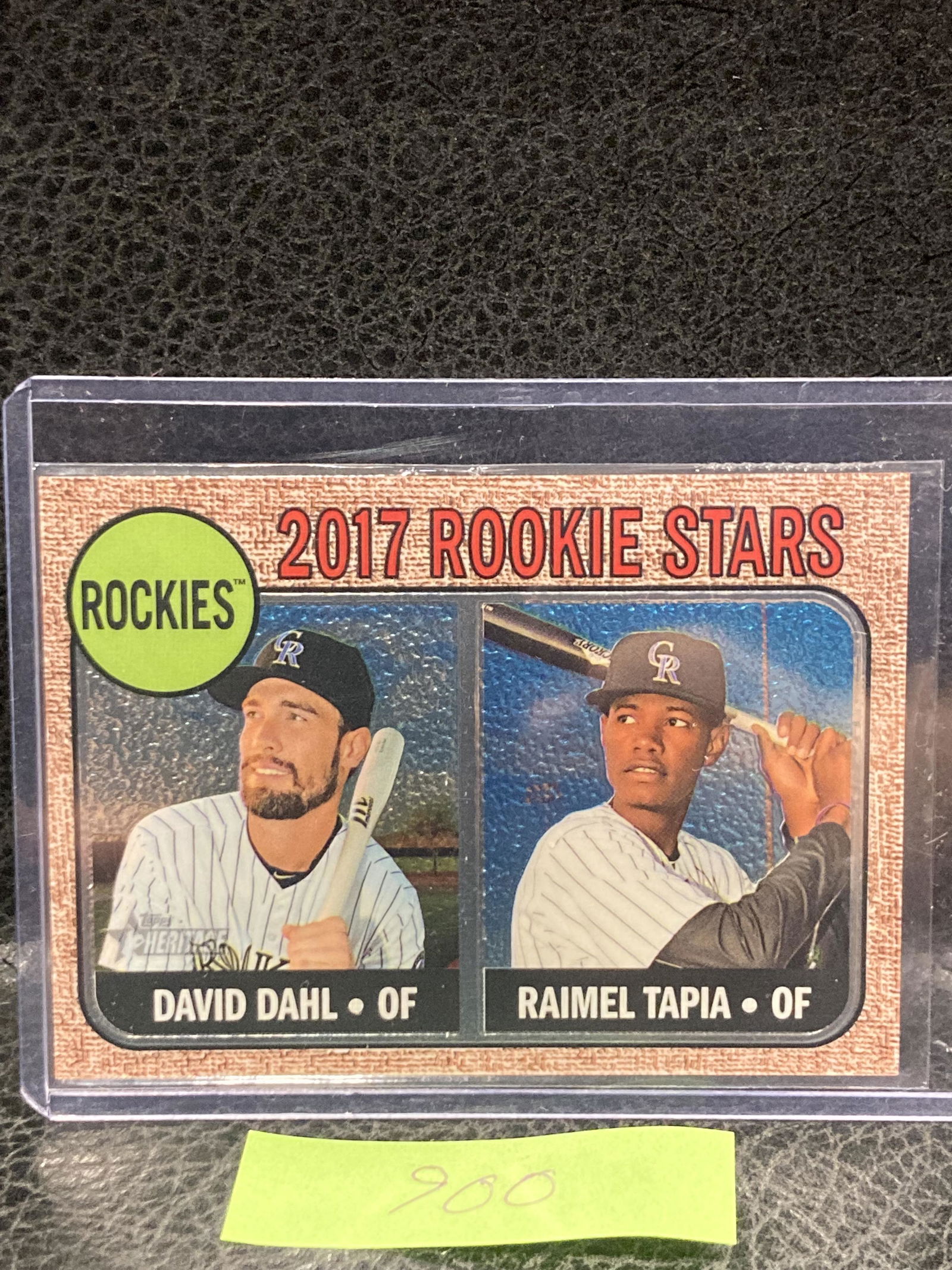 David Dahl Raimel Tapia 2017 Topps Heritage Chrome Stars /999 #258 Rookie Rc (1 of 2)