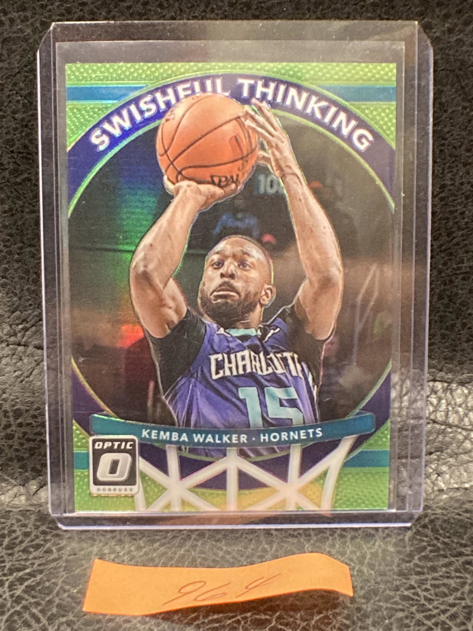 Kemba Walker 2017-18 Optic Lime Green Prizm Holo #38/175 Swishful Thinking (1 of 2)