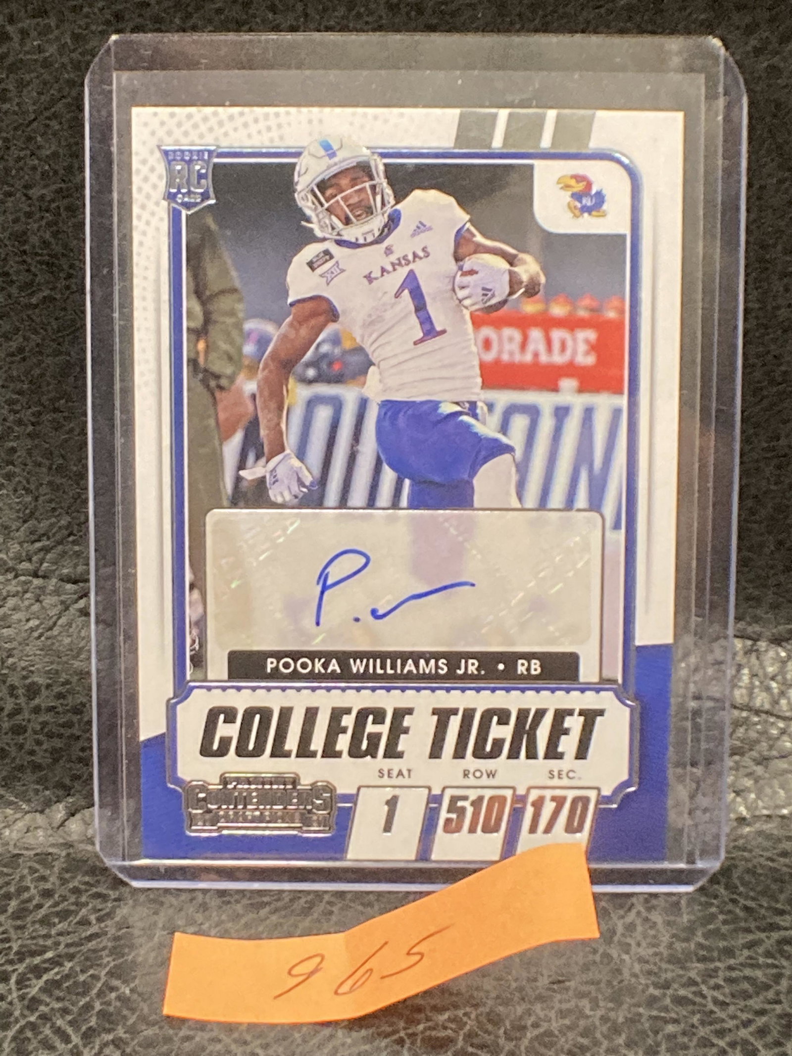 Pooka Williams Jr 2021 Panini Contenders Draft Pick College Ticket Auto (1 of 2)