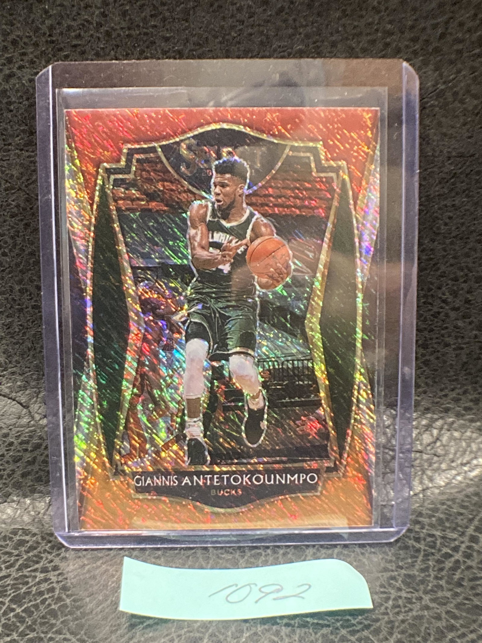 Giannis Antetokounmpo Select Premier Level Red White Orange Shimmer Prizm Sp (1 of 2)