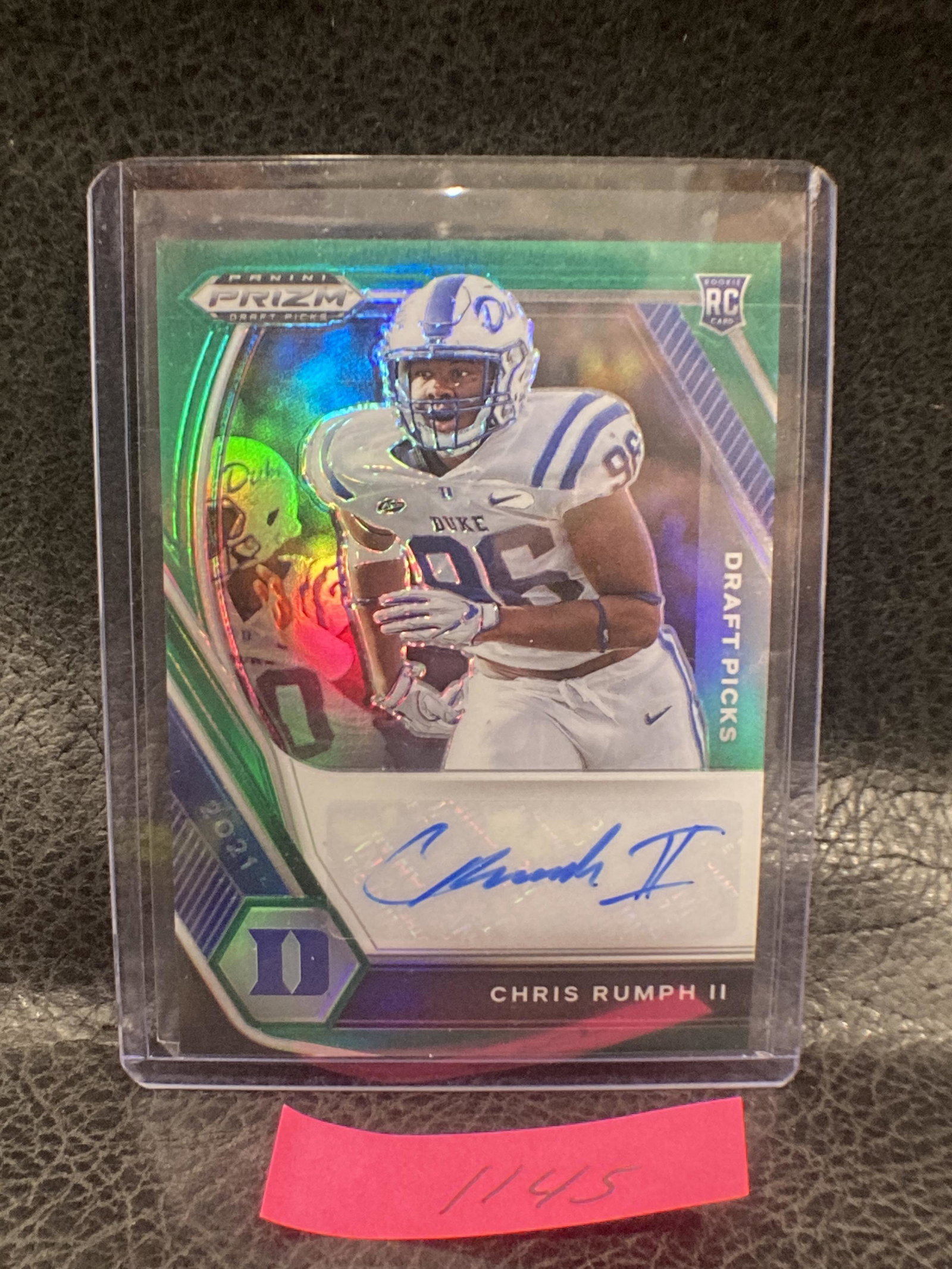 Chris Rumph 2021 Panini Prizm Draft Picks Auto Green Duke Chargers Rookie Rc (1 of 2)
