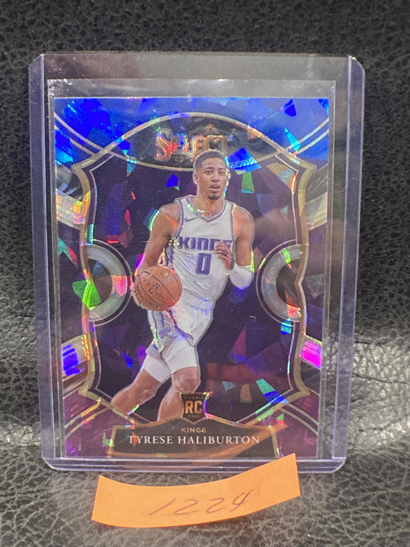 Tyrese Halliburton 2021 Select Blue White Purple Cracked Ice Prizm Rookie Kings (1 of 2)