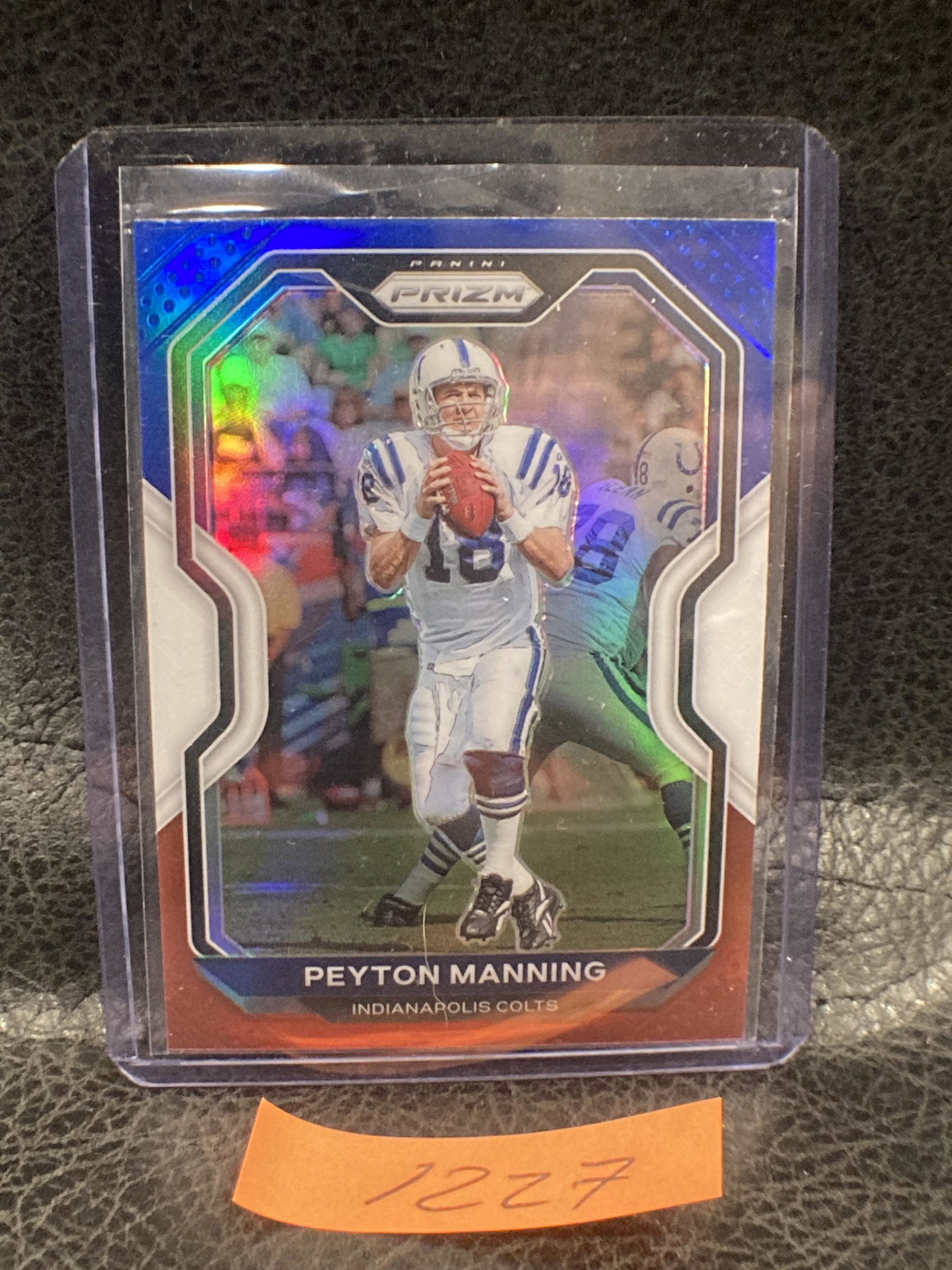 Peyton Manning 2020 Panini Prizm Red White And Blue Card #91 Colts Hof Qb (1 of 2)