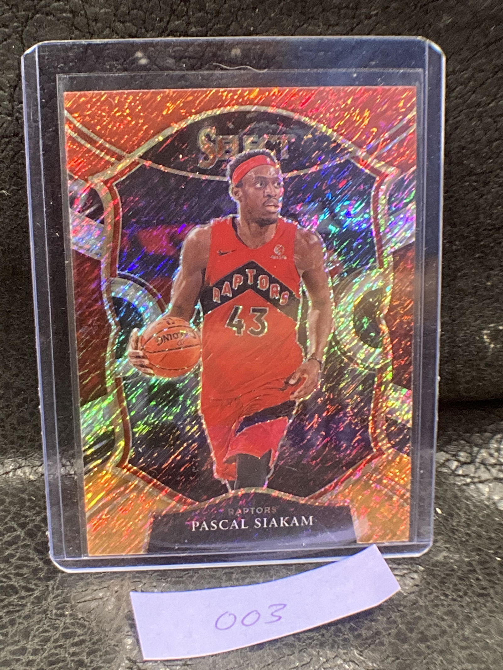 Pascal Siakam 2020-21 Select Concourse Red White Orange Shimmer Prizm #46 Raptor (1 of 2)