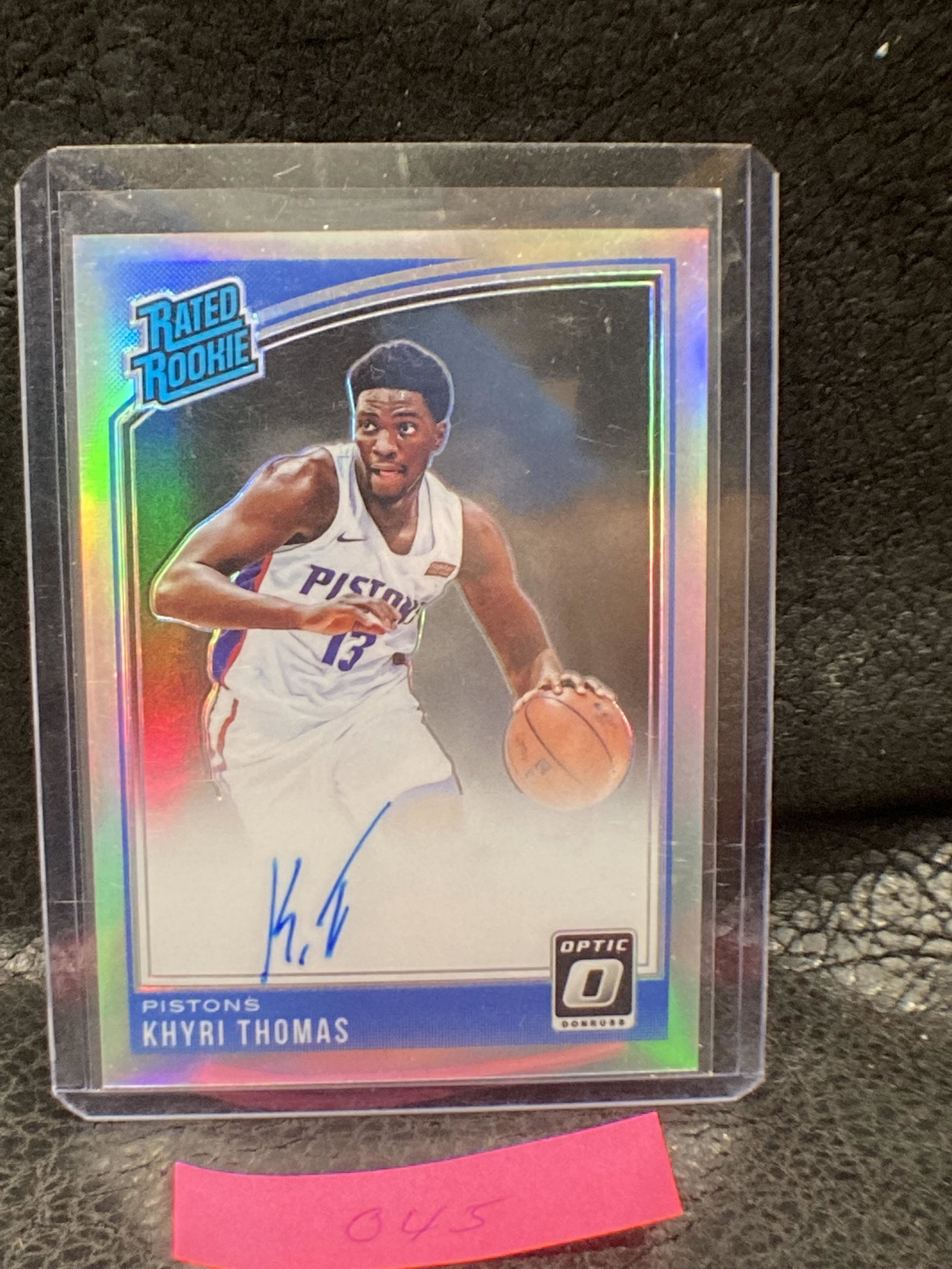 Khyri Thomas 2018-19 Panini Donruss Optic Holo Auto #173 Rated Rookie Silver (1 of 2)