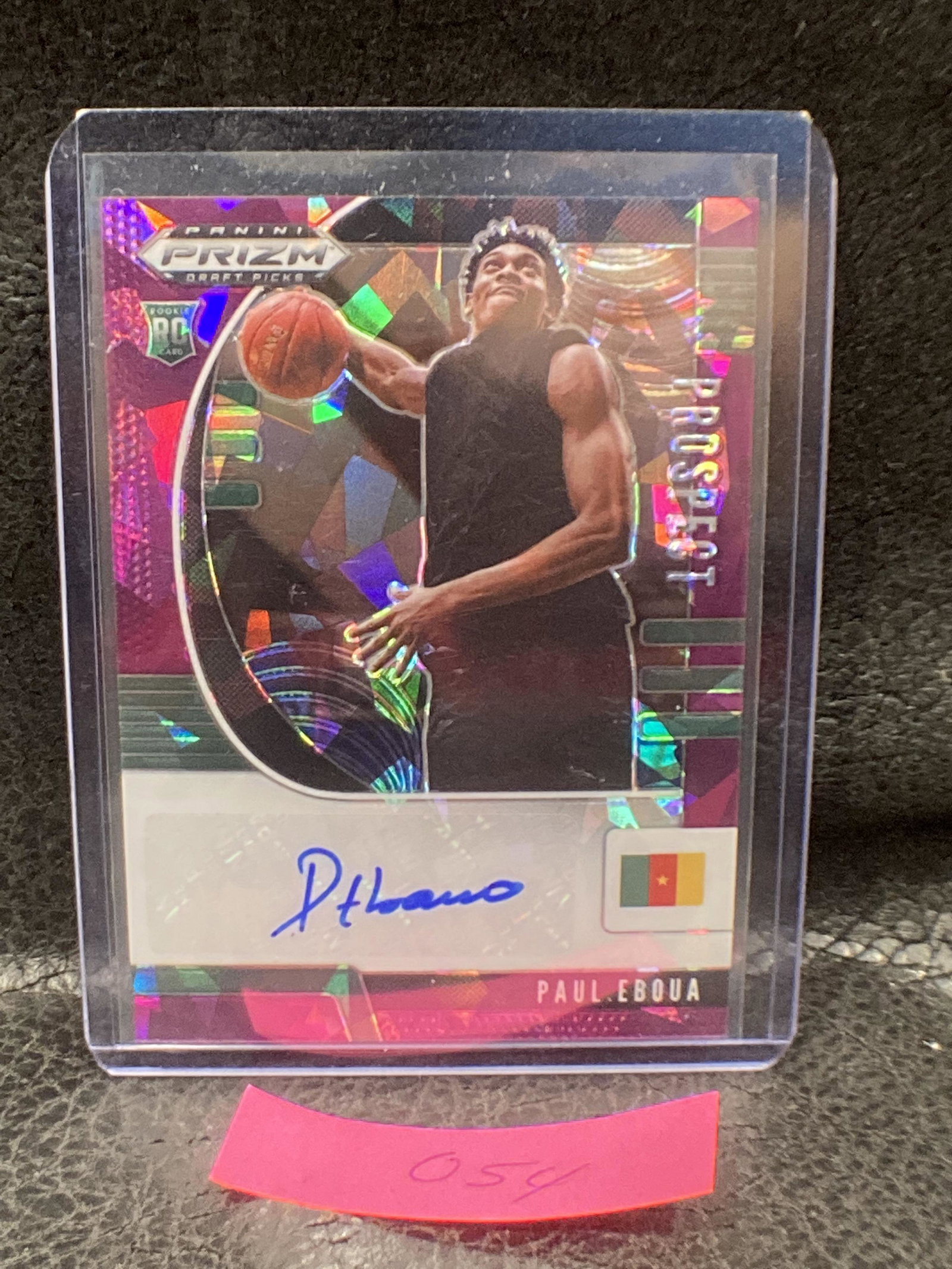 Paul Eboua 2020-21 Pink Cracked Ice Auto Rookie Rc Prizm Draft Cameroon #PA-PE (1 of 2)