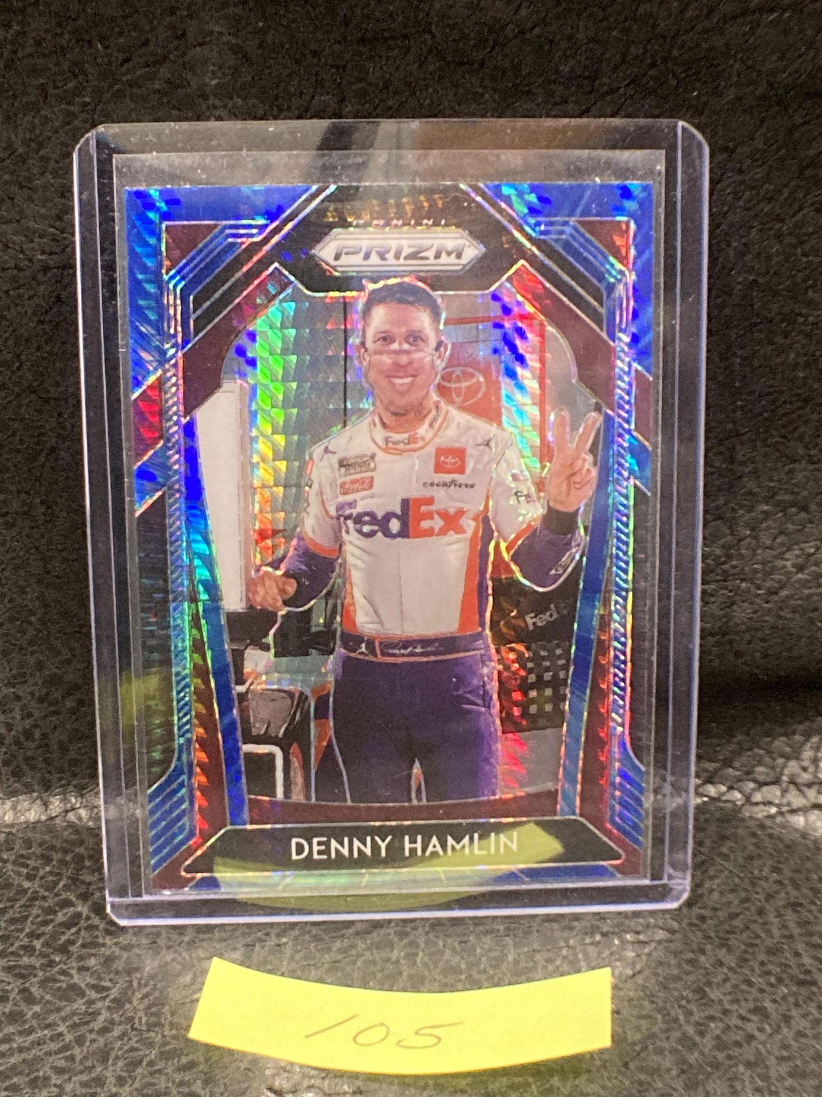 Denny Hamlin 2020 Panini Prizm Racing #1 Blue Hyper Refractor Variation (1 of 2)