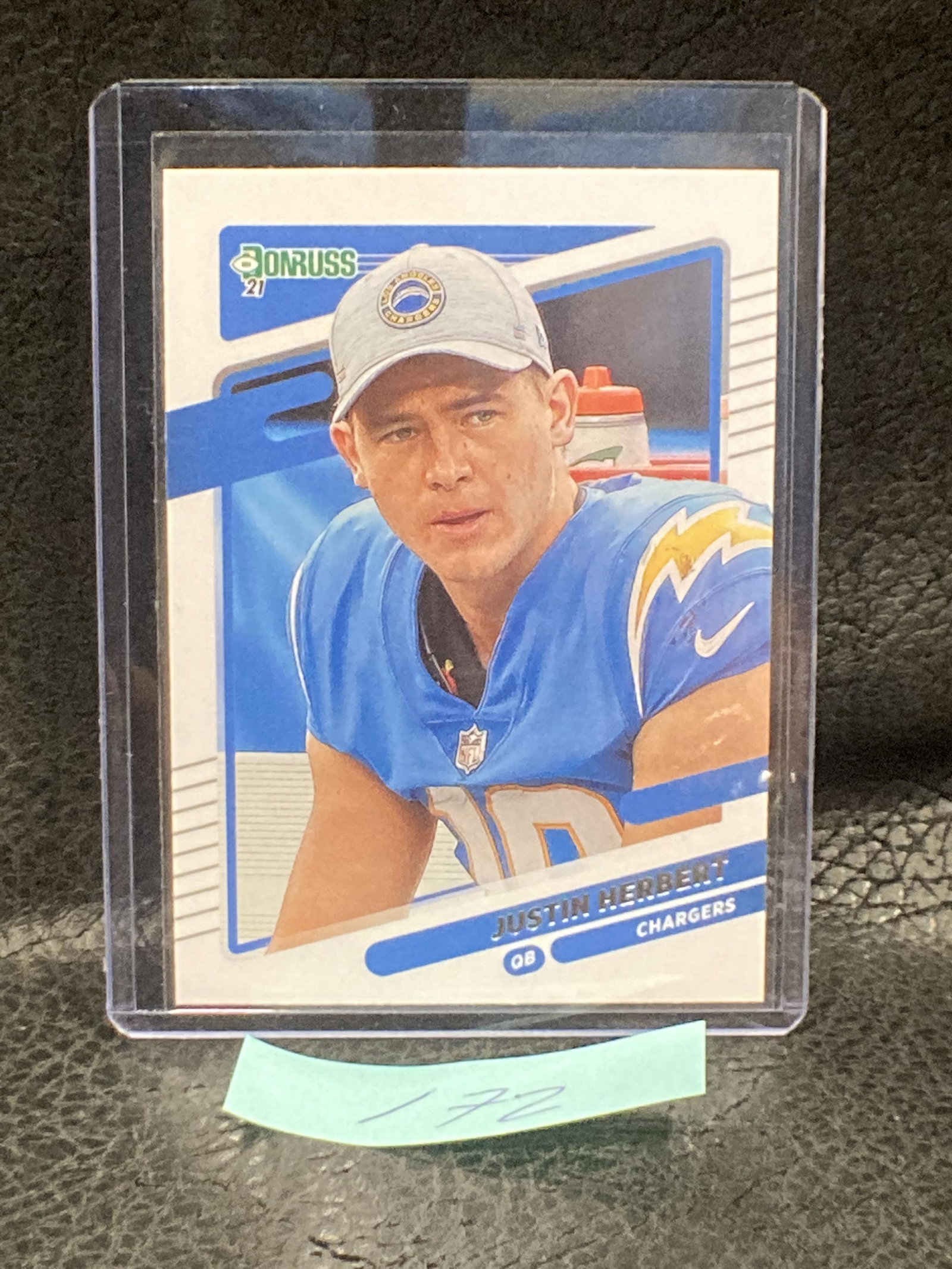 Justin Herbert 2021 Donruss #70 Helmet Off Photo Variation Sp Short Print (1 of 2)