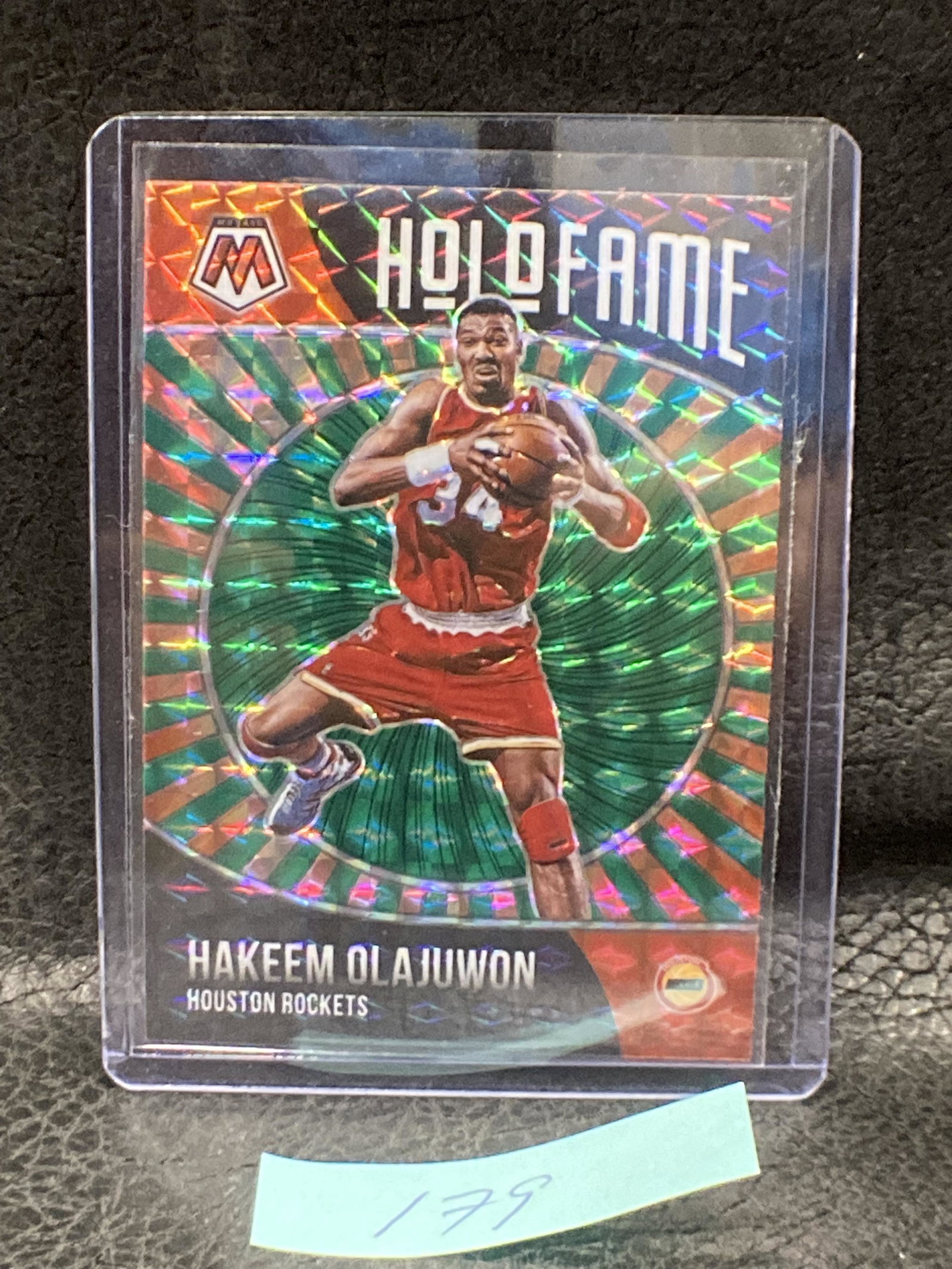 Hakeem Olajuwon 2020-21 Panini Mosaic Nba Holo Fame Green Mosaic #18 Rockets (1 of 2)