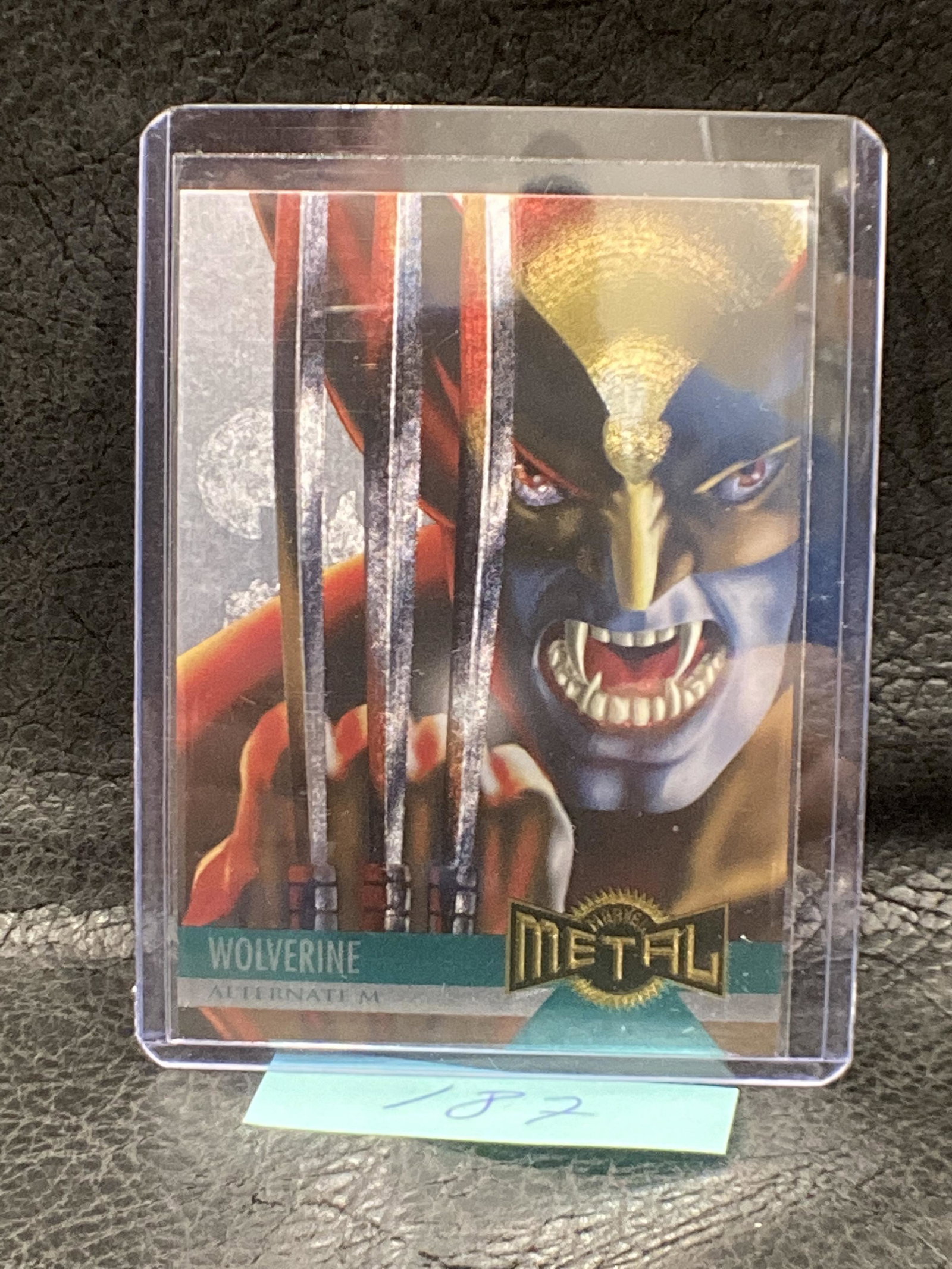 Wolverine Silver1995 Fleer Marvel Metal Trading Card Fighting: Wolverine Silver1995 Fleer Marvel Metal Trading Card Fighting