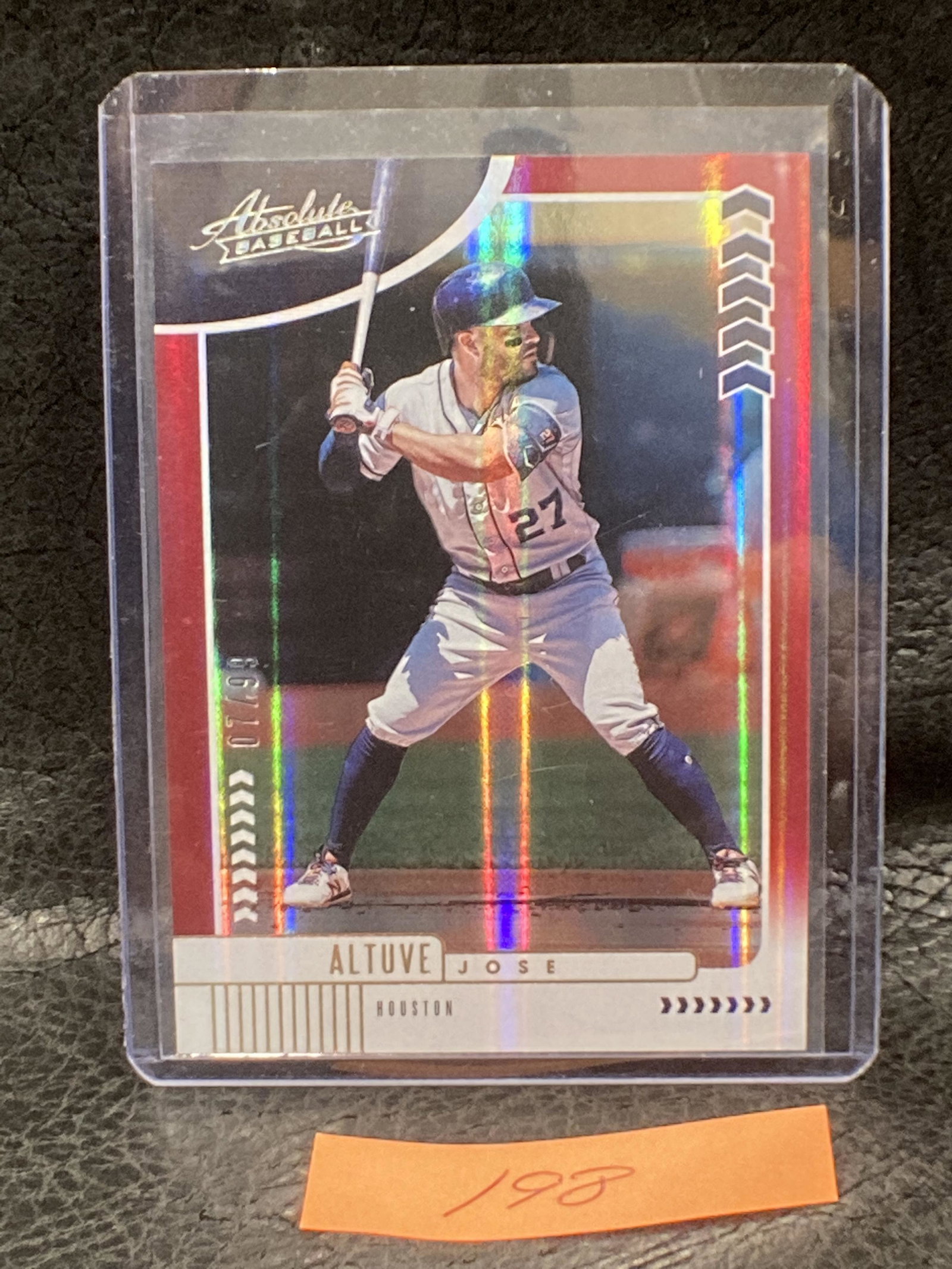 Jose Altuve 2020 Absolute Spectrum Red Non Auto /99 Astros (1 of 2)