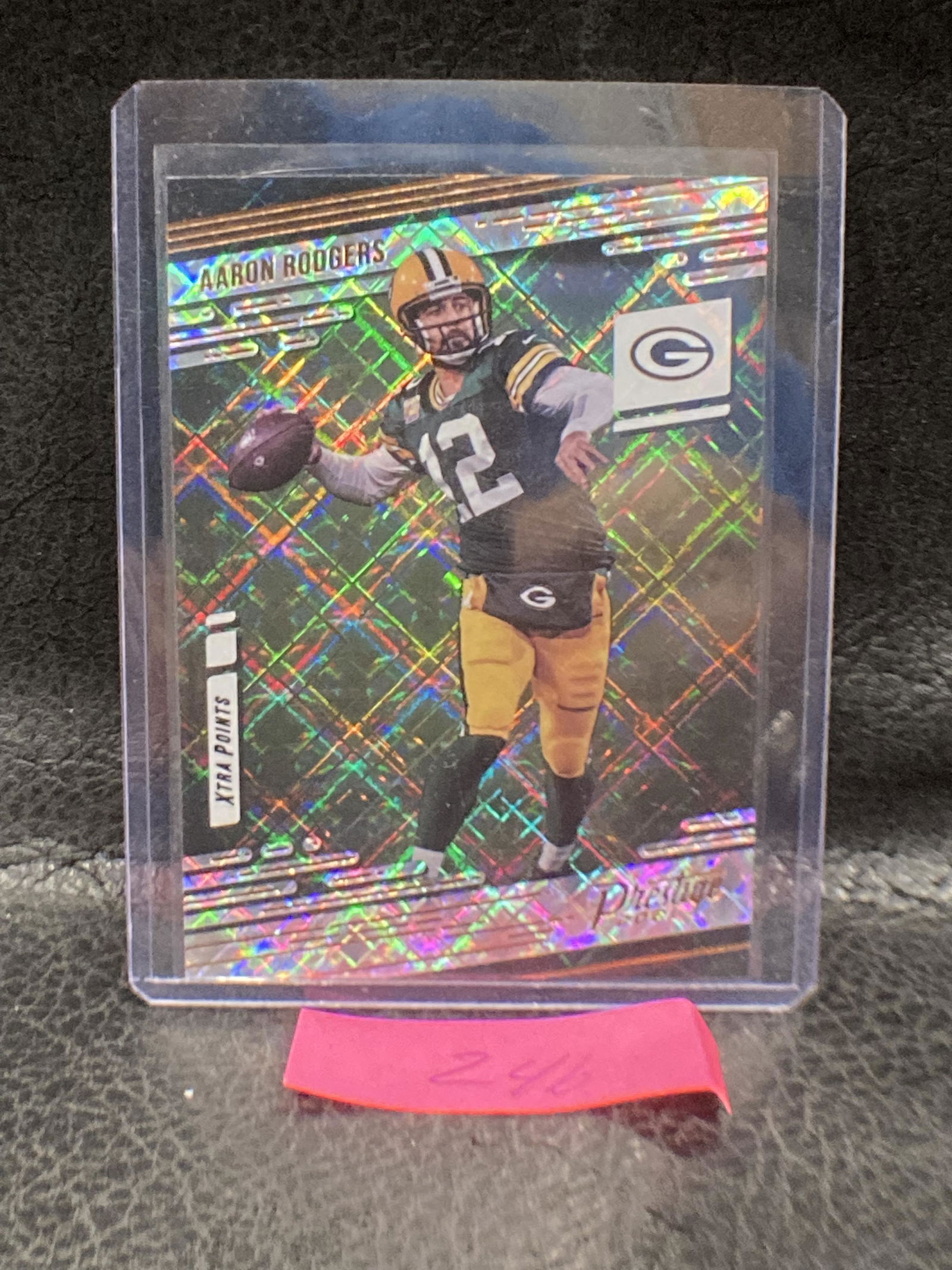 Aaron Rodgers Diamond Parallel Xtra Points 2021 Prestige Green Bay Packers (1 of 2)