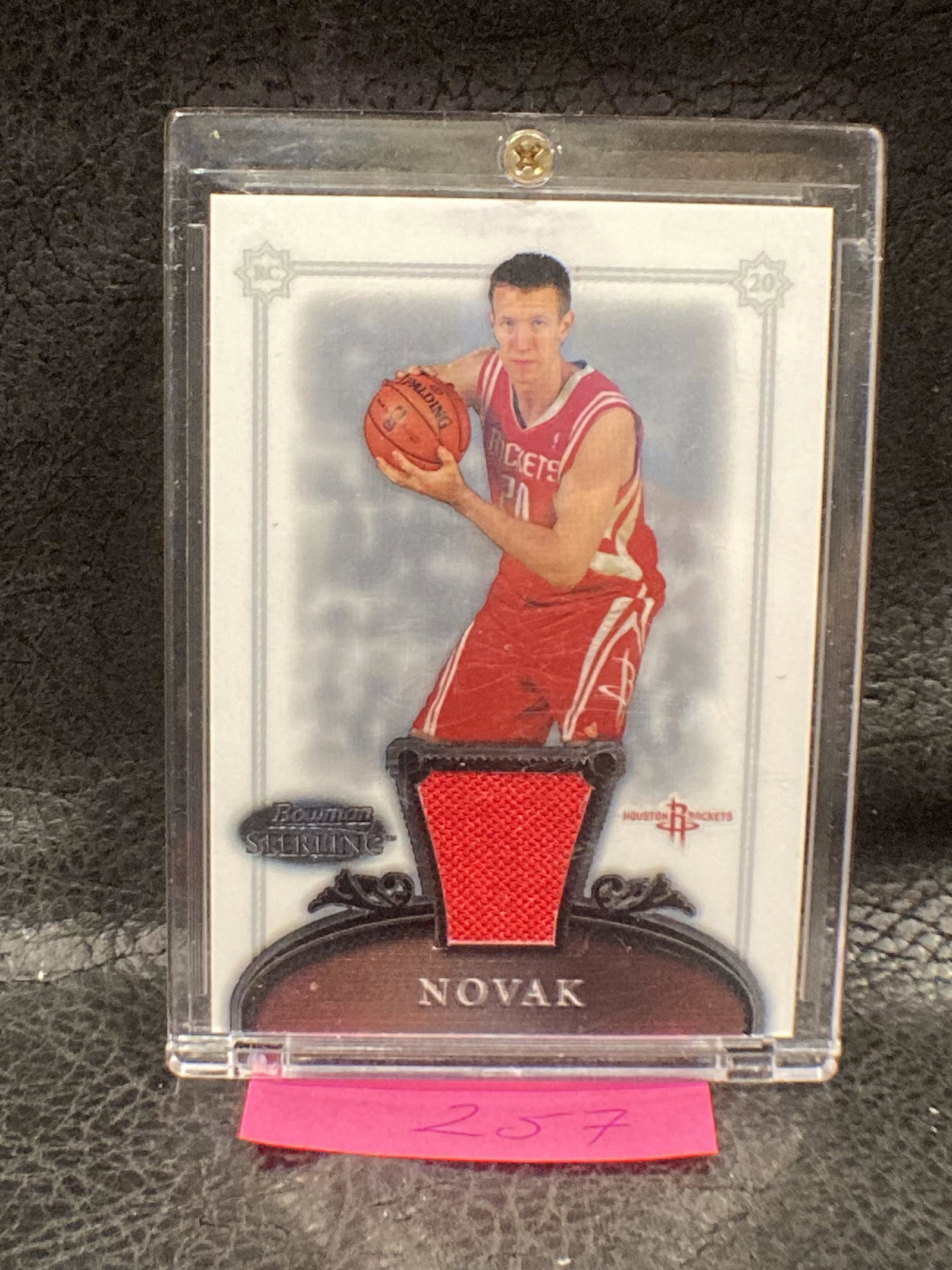 Steve Novak 2006-07 Bowman Sterling Rc Rookie Jersey Patch Houston Rockets #52 (1 of 2)