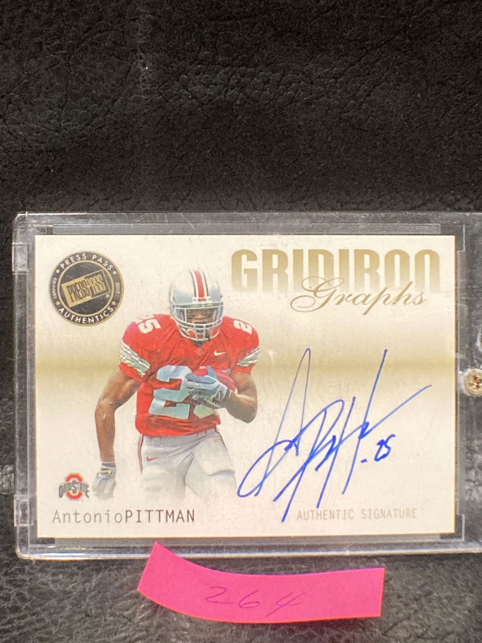 Antonio Pittman 2007 Press Pass Se Gridiron Graphs Gold #GG-API Rookie Auto Rc (1 of 2)