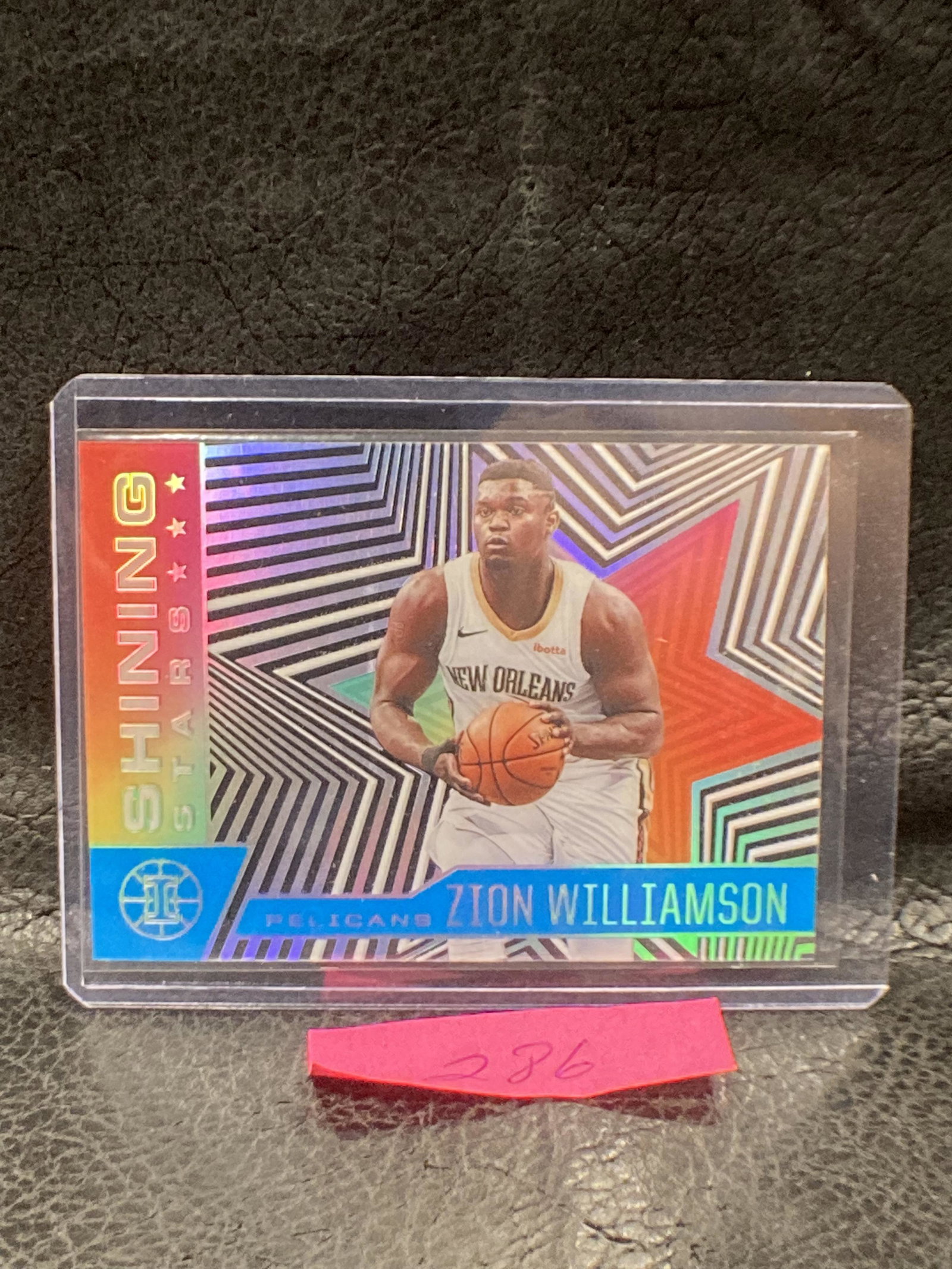 Zion Williamson 2020-21 Panini Illusions Blue Sapphire Shining Stars Pelicans (1 of 2)