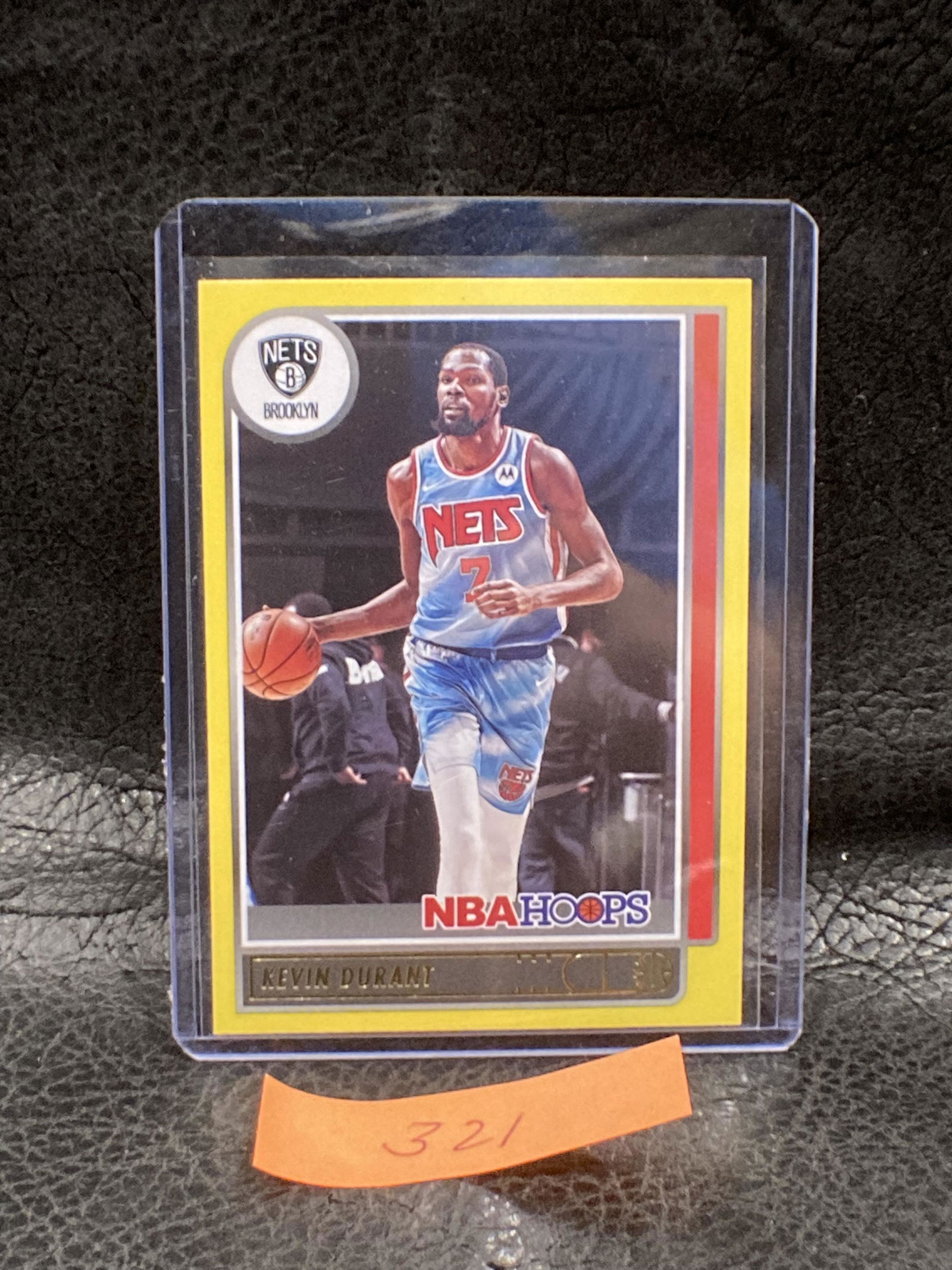 Kevin Durant  2021-22 Panini NBA Hoops exclusive yellow parallel #87 Nets (1 of 2)