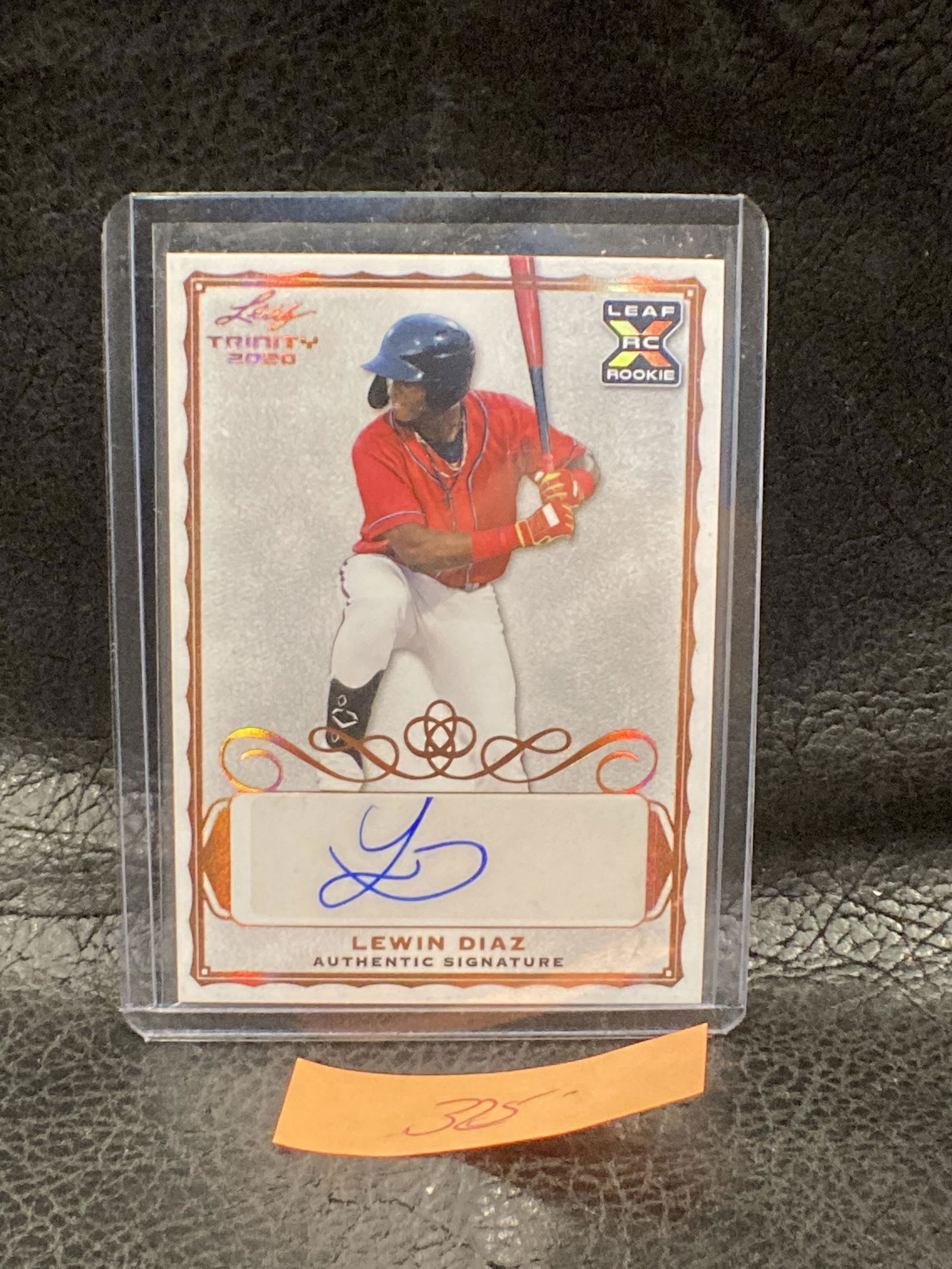 Lewin Diaz 2020 Leaf Trinity Autograph Bronze Xrc Auto Miami Marlins (1 of 2)