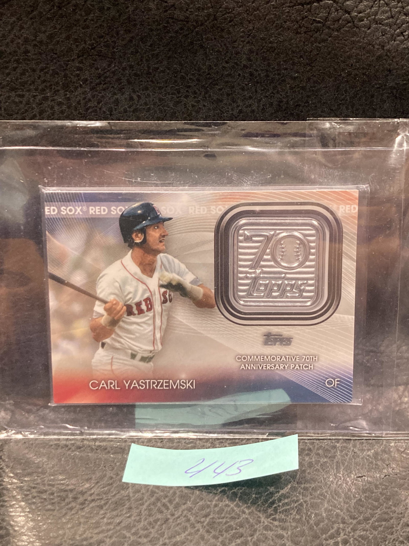 Carl Yastrzemski 2021 Topps 70th Anniversary Commemorative Logo Patches (1 of 2)
