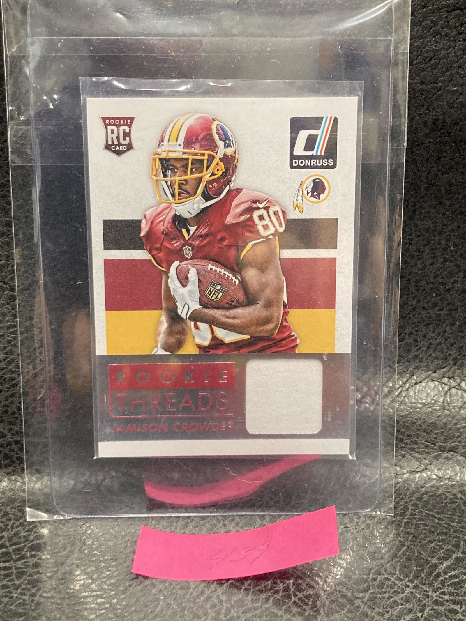 Jamison Crowder Rookie Game Used Jersey Card-2015 Panini Donruss #DRT-JC (1 of 2)
