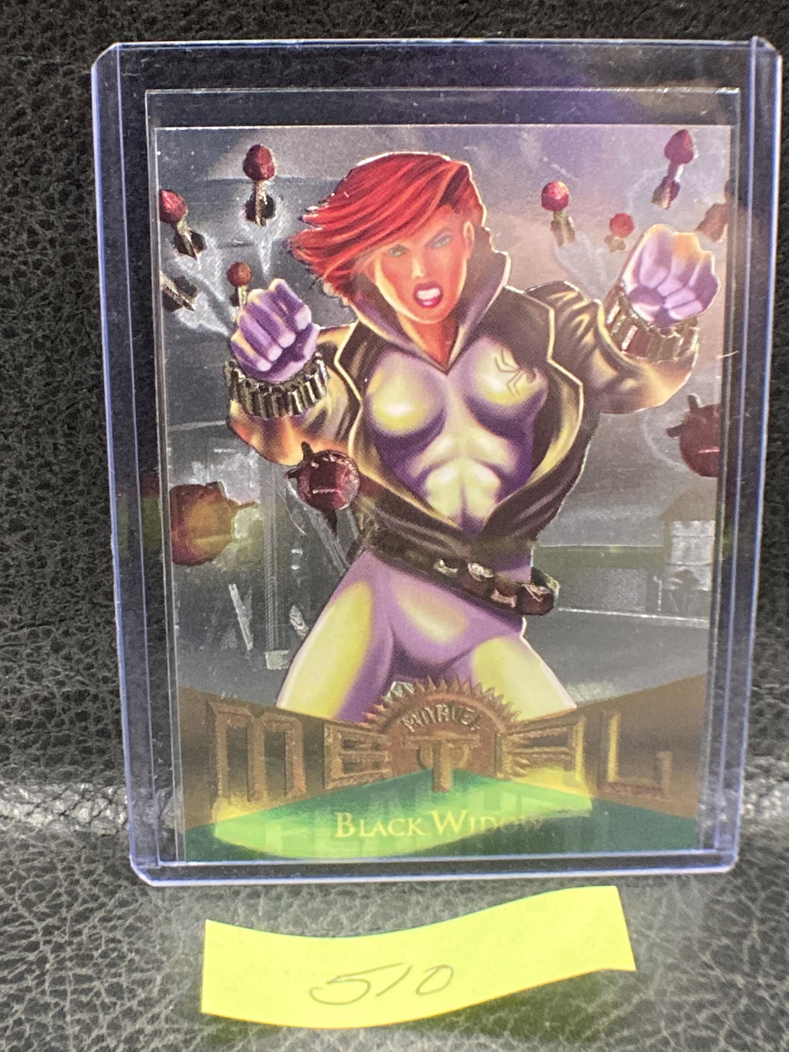 Black Widow  Silver 1995 Fleer Marvel Metal Trading Card Agility (1 of 2)