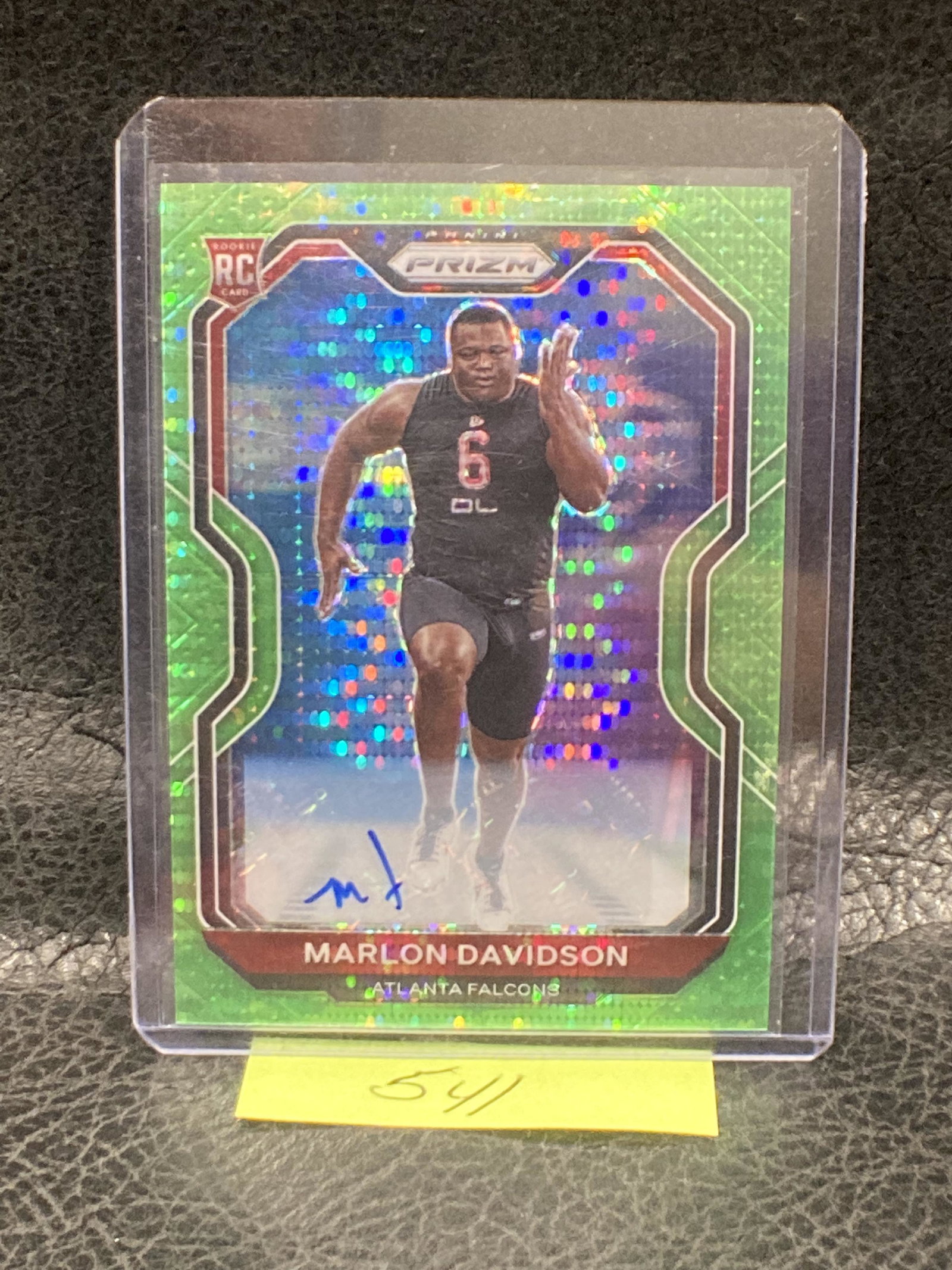 Marlon Davidson #347 Green Pulsar Rookie Rc Auto Panini 2020 Prizm Football (1 of 2)