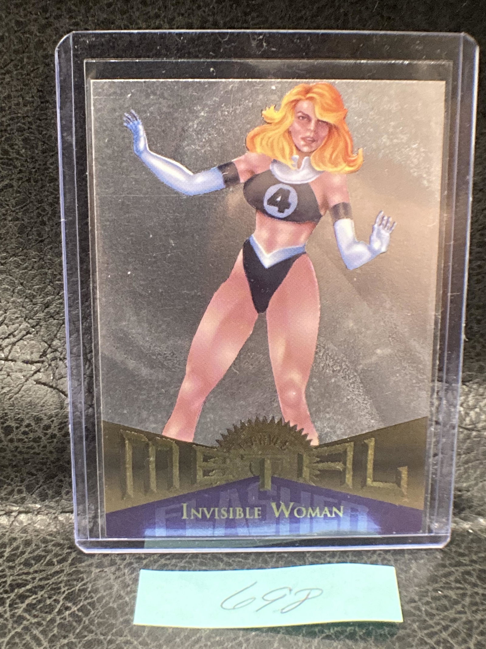 Invisible Woman Silver 1995 Fleer Marvel Metal Trading Card Stamina (1 of 2)