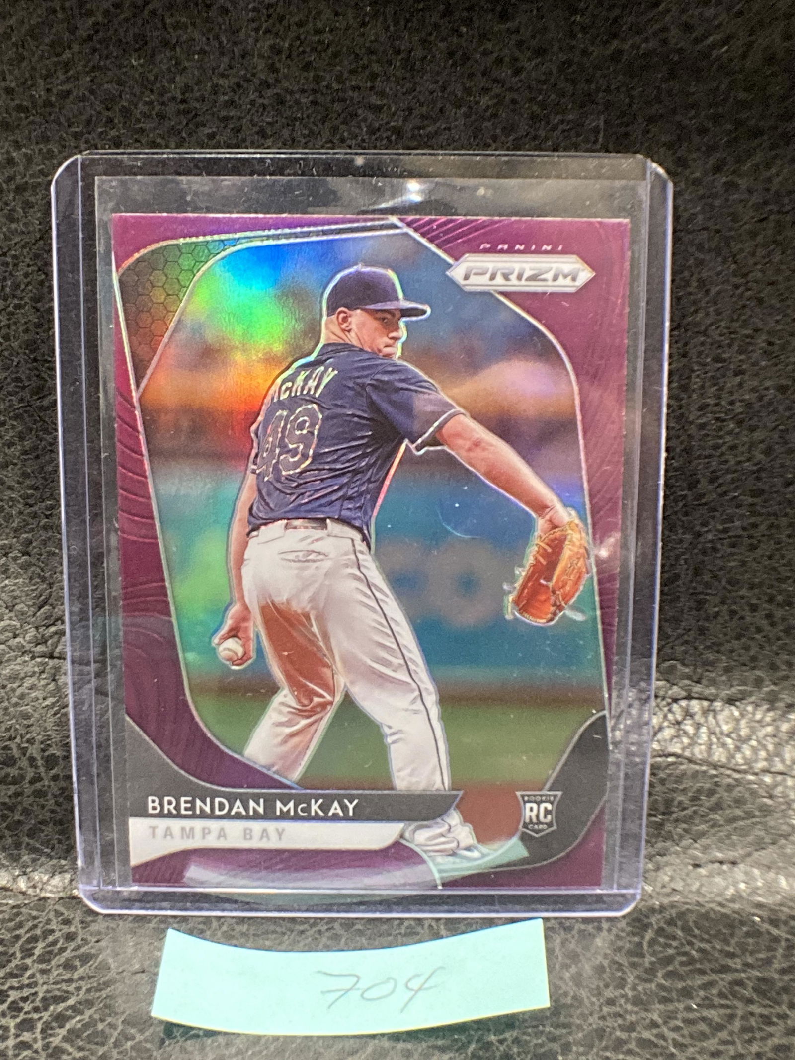 Brendan Mckay 2020 Prizm #153 Rc Rays Rookie Purple Parallel Baseball Card (1 of 2)