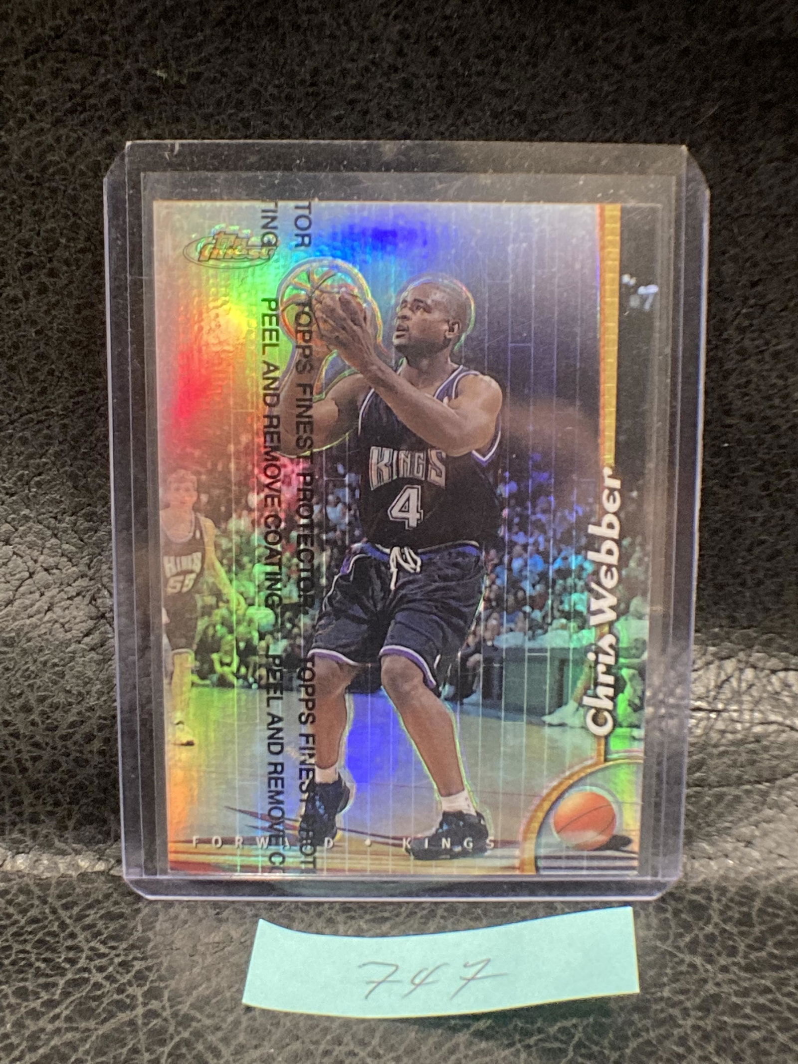 Chris Webber 1998-99 Topps Finest Refractor No-Protector #220 Hof (1 of 2)