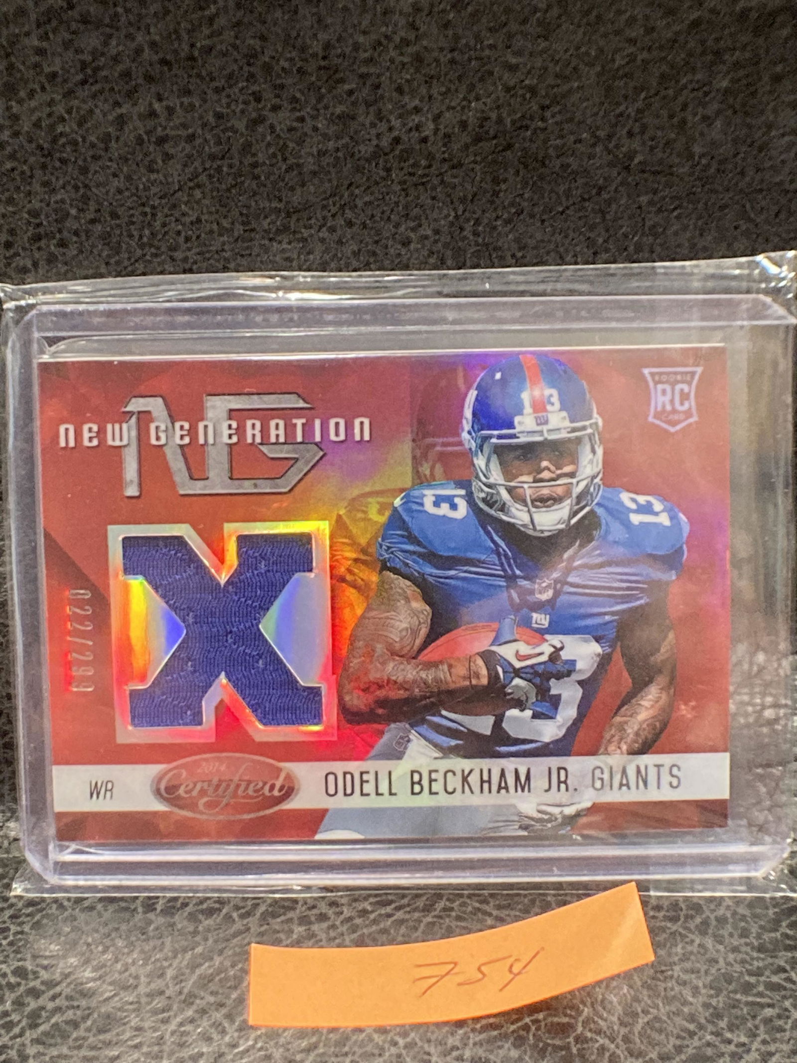 Odell Beckham Jr. 2014 Certified New Generation Jersey Rc Serial 018/299 Giants (1 of 2)