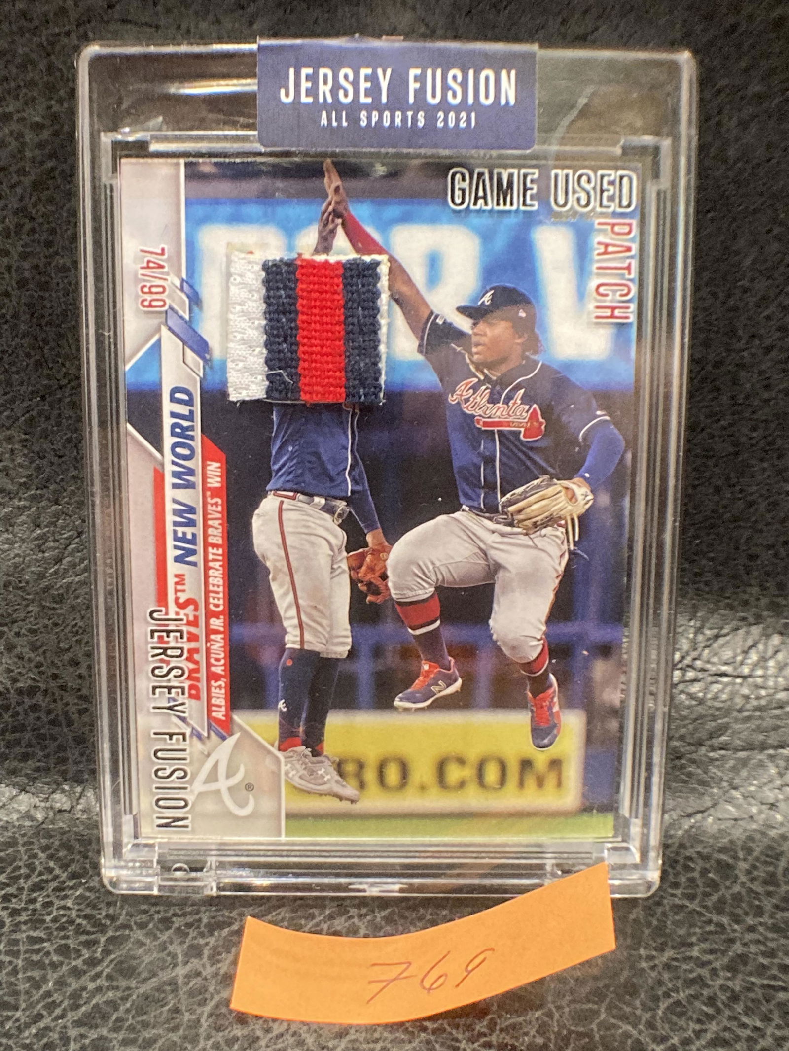 Ronald Acuna Jr. 2021 Jersey Fusion 2017 Game Used 4 Color Patch Atlanta Braves #JF-RA17 (1 of 2)