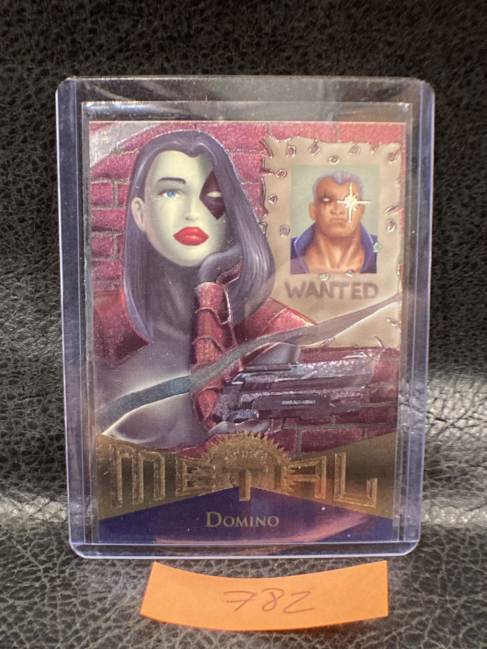 Domino 1995 Fleer Marvel Metal Trading Card: Domino 1995 Fleer Marvel Metal Trading Card