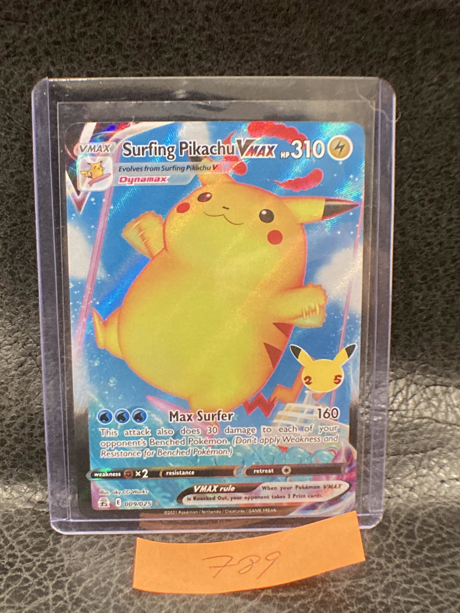 Holo Surfing Pikachu Vmax 009/025 Pokemon Celebrations: Holo Surfing Pikachu Vmax 009/025 Pokemon Celebrations
