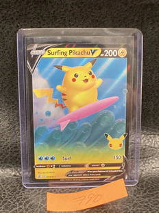 Surfing Pikachu V Pokemon Tcg Celebrations 25th Anniversary Full Art Holo 08/025: Surfing Pikachu V Pokemon Tcg Celebrations 25th Anniversary Full Art Holo 08/025